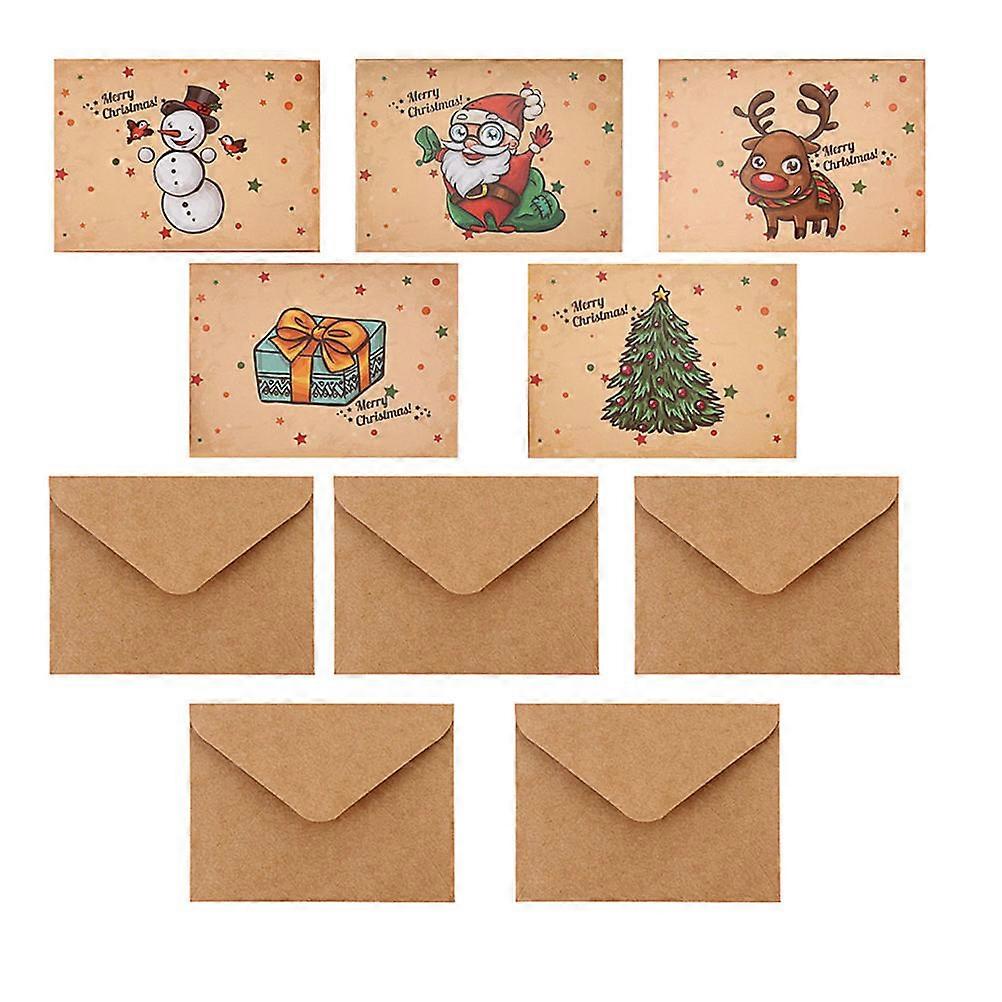 Vintage Letter Writing Sets Envelopes Festive Theme Paper Greeting For Christmas Enthusiasts 5 Sets