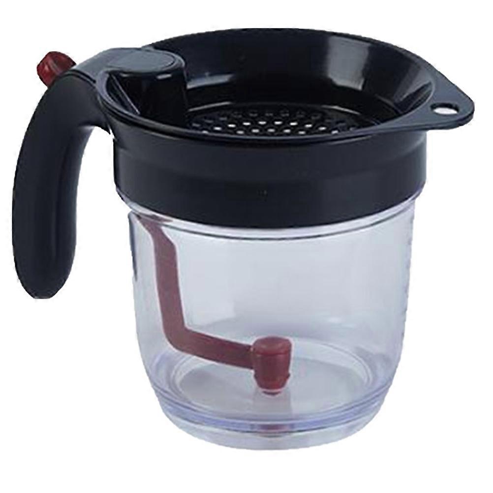 1000ml Large Capacity Kitchen Grease Trap Creative Grease Separating Cup with Strainer Filter for Home Black