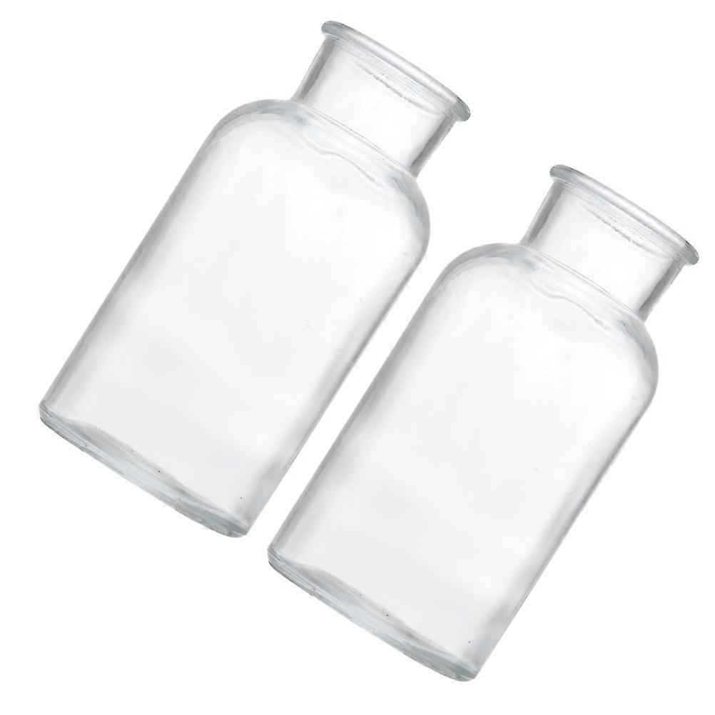 2pcs Glass Vases Bottles for DIY Decoration and Experiment Reagent