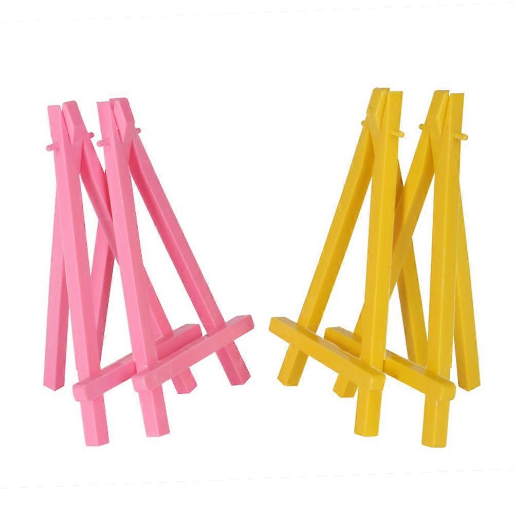 Yellow Plastic Triangle Frame Easel for Pictures Great for Displaying Paintings and Photos 30 Pieces