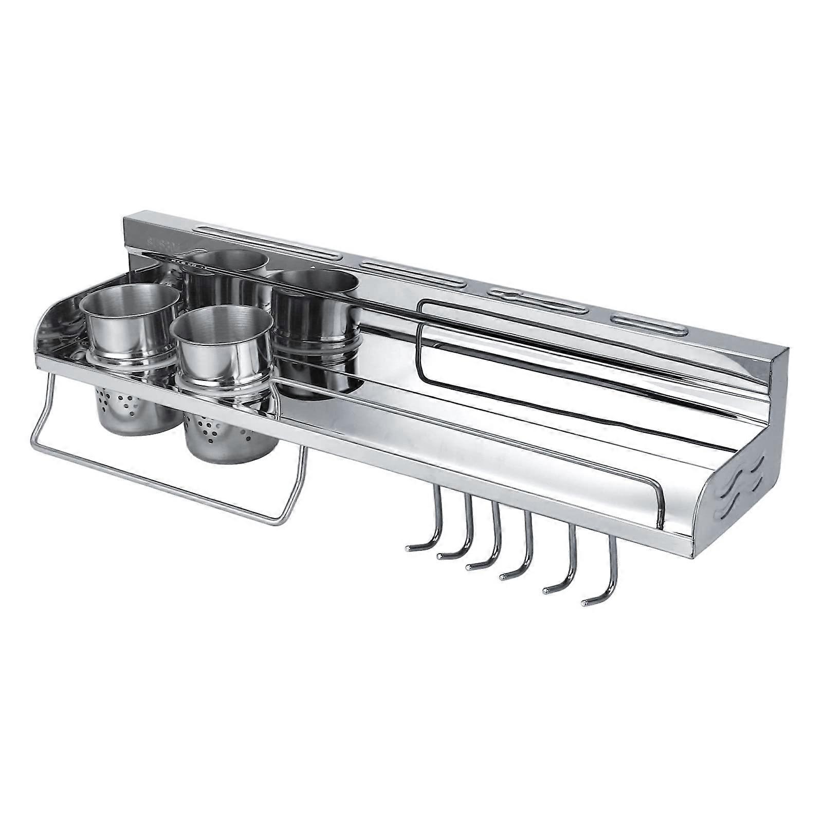 Wallmounted stainless steel utensil drying rack – Kitchen dish rack with waterproof and rustproof design