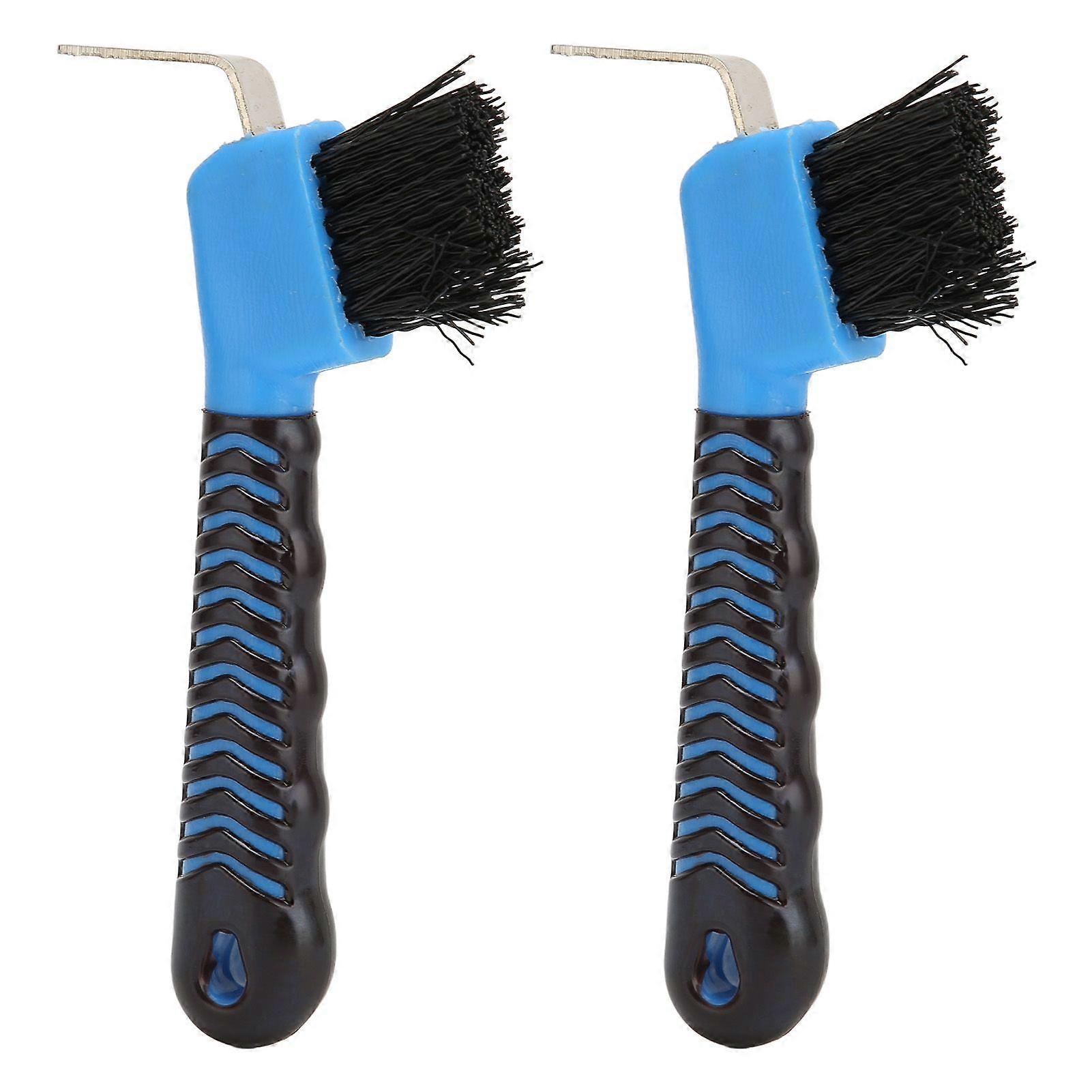 2 Pcs Cheval Sabot Pick Brosses Cheval Sabot Outil De Nettoyage avec Doux Toucher Poignée En Caoutchouc Pour Cheval Stable
