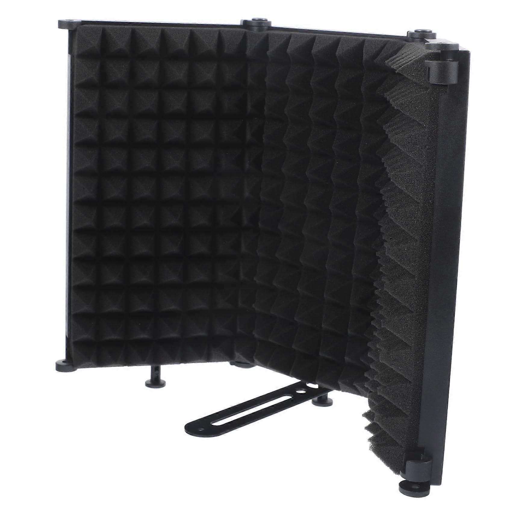 Foldable Microphone Windscreen with SoundAbsorbing Material for Studio Recording