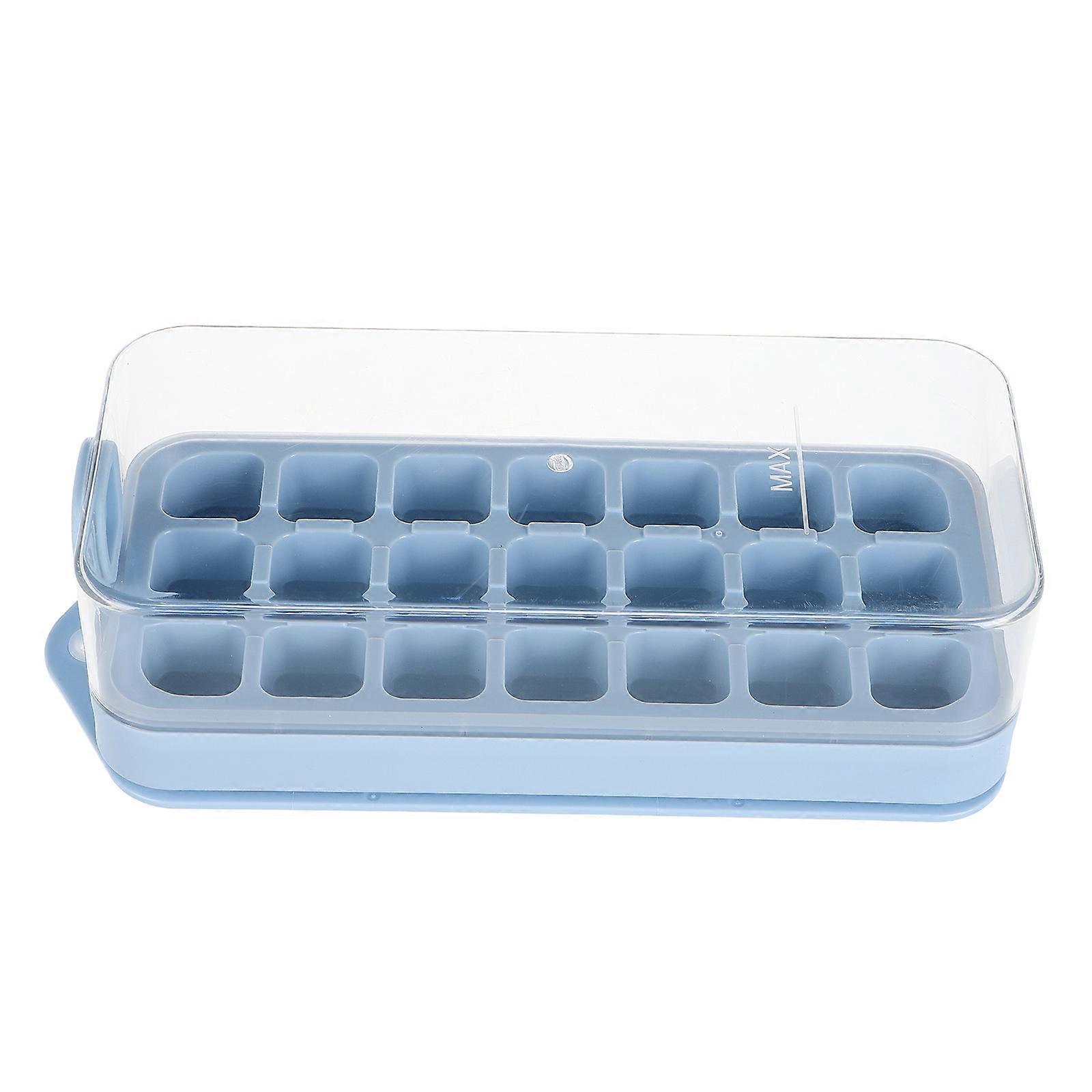 Ice Bin With Lid For Family Gatherings Ice Cube Maker 22.50X10.00X7.00CM Sky-Blue Functional Design 1Pack
