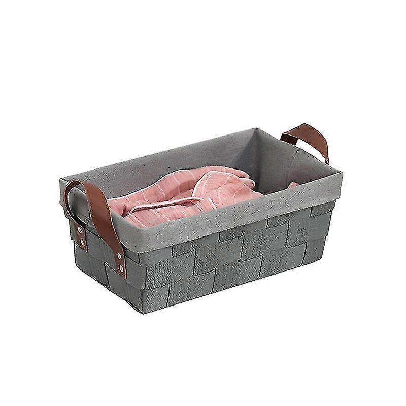 Adria Mini Bath Basket in Beige - Chic Polypropylene UK Bathroom Storage