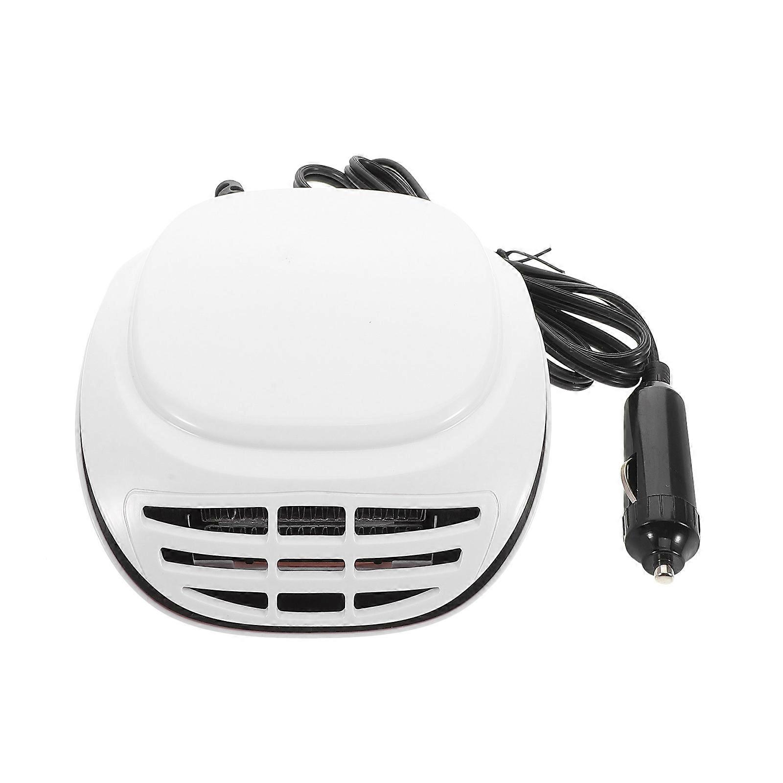 Portable Car Heater for Winter Fast Heating Windshield Defroster with Automatic Power Off Protection White ABS Metal