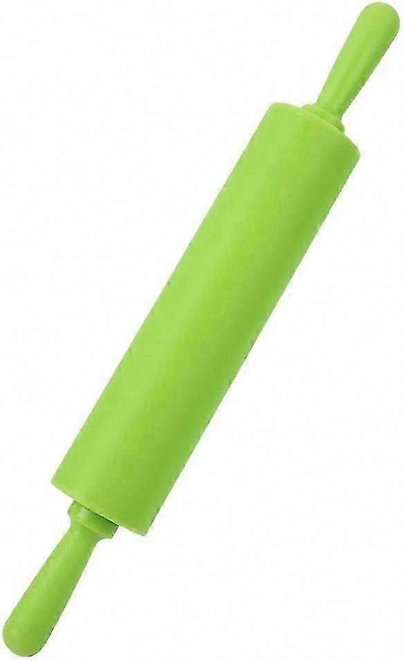 Rolling Pin, Colorful Silicone Rolling Pin Restaurant Homemade Bread Cookie Dough Rolling Tool(Green)
