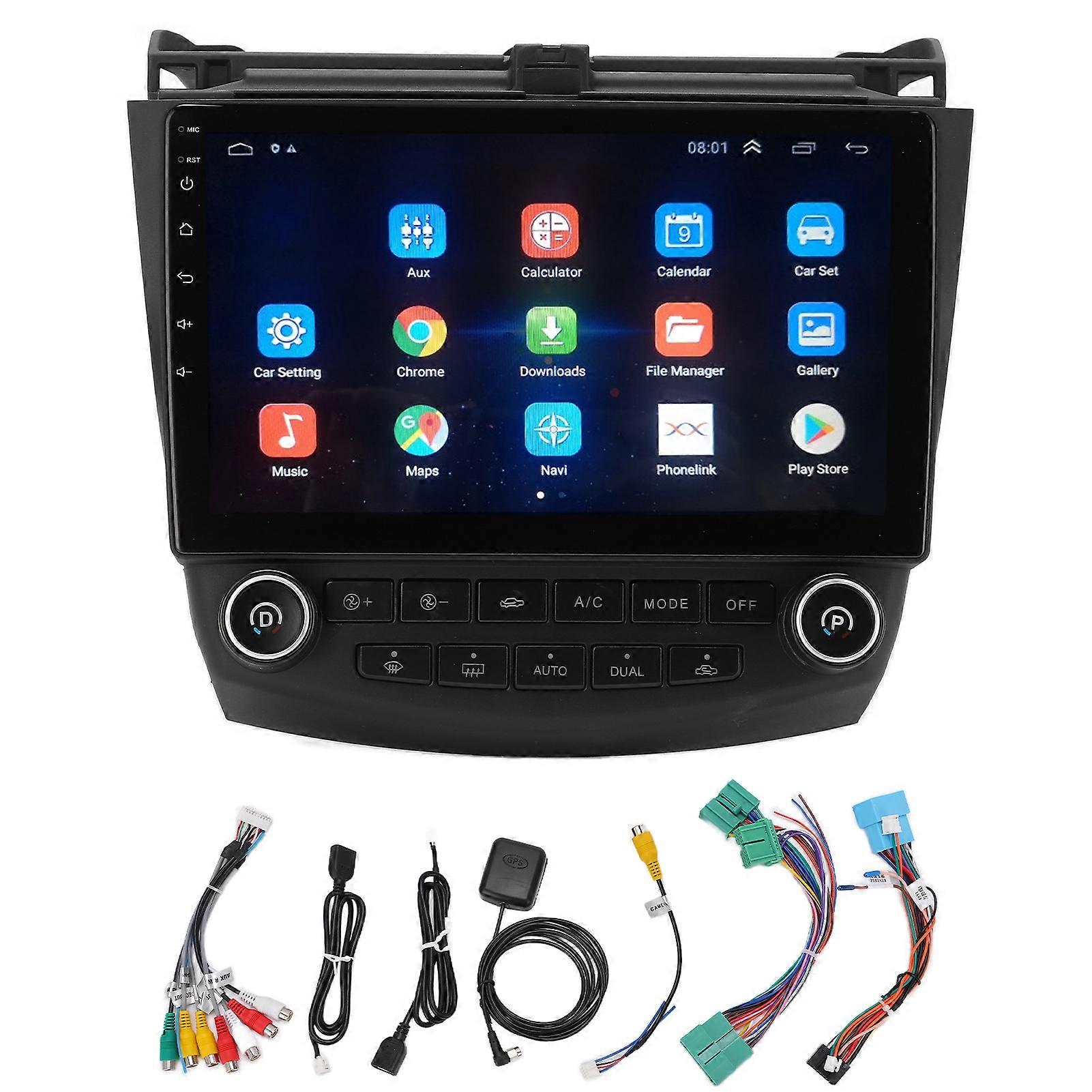 10.1 Inch Android Car Navigation System Compatible with 7th Honda Accord 2003 to 2007 Touchscreen 1+16GB High-Performance Multimedia Easy Installation