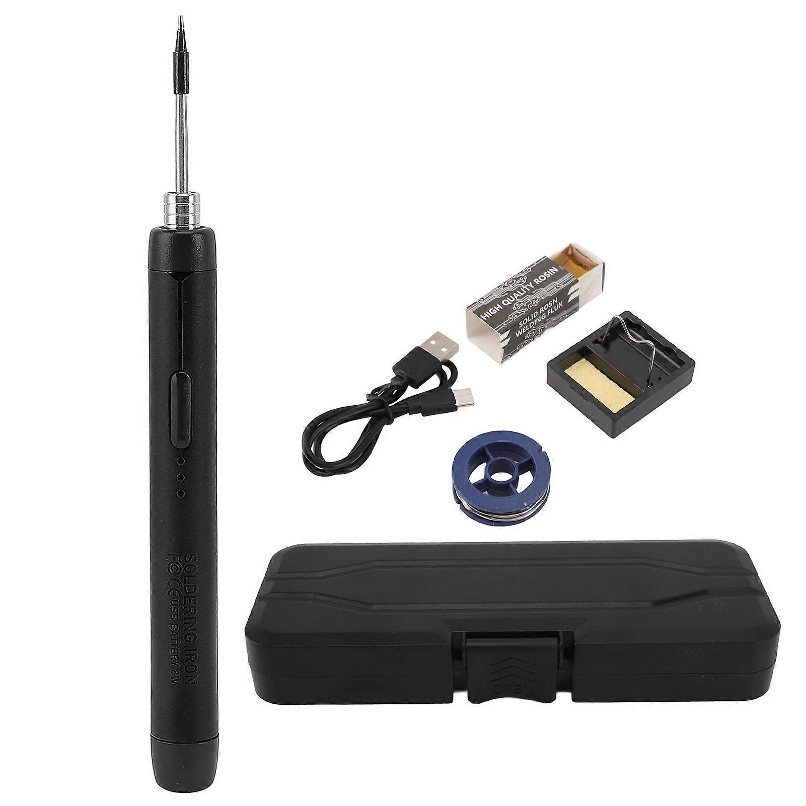 Touch Sensor Soldering Iron Kit with 800mAh Battery & Anti-Oxidation Tips for DIY