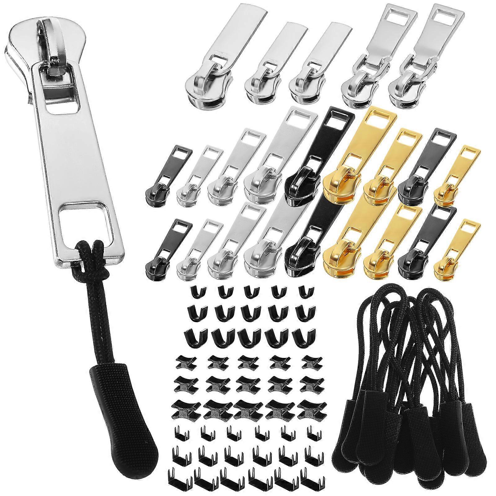 1 Set Zipper Repair Kit For Zipper Pull Replacement For Jackets Bags And Shoes