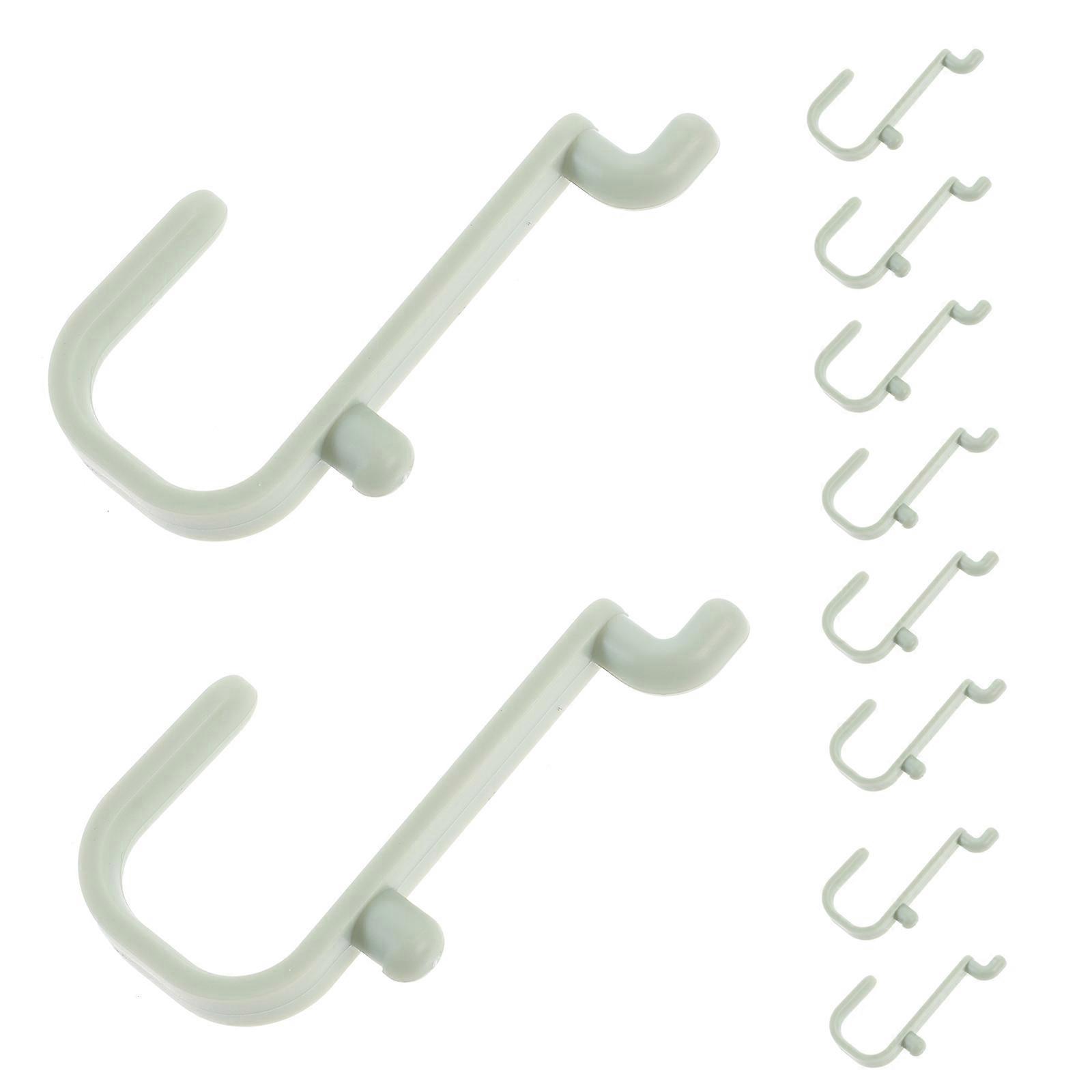 Durable Plastic Kitchen Pegboard Hooks for Hanging 20Pcs Light Green