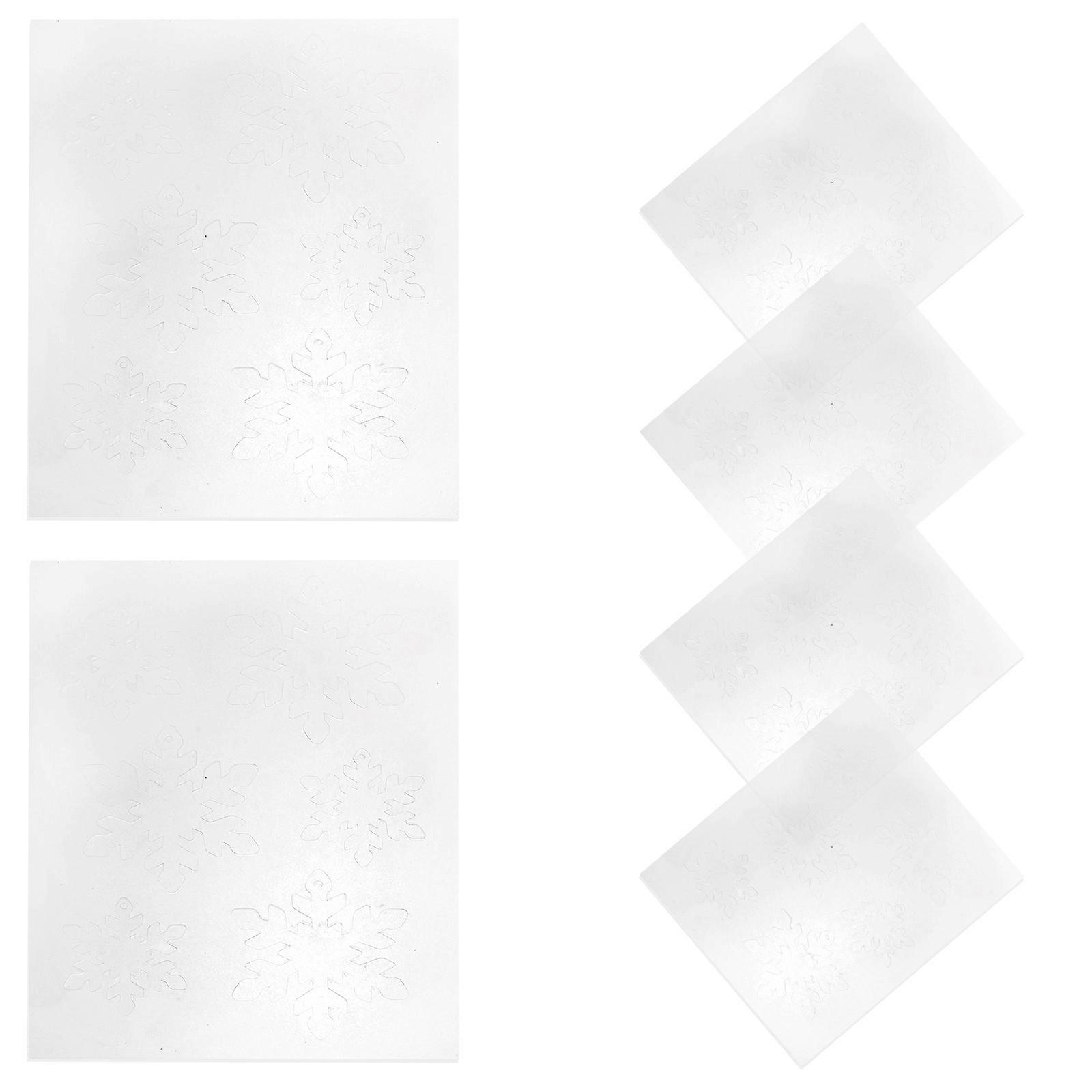 Cuttable Heat Shrink Sheets Wear Resistance Decorative DIY Material 29x21cm Snowflake Shape 6Pcs