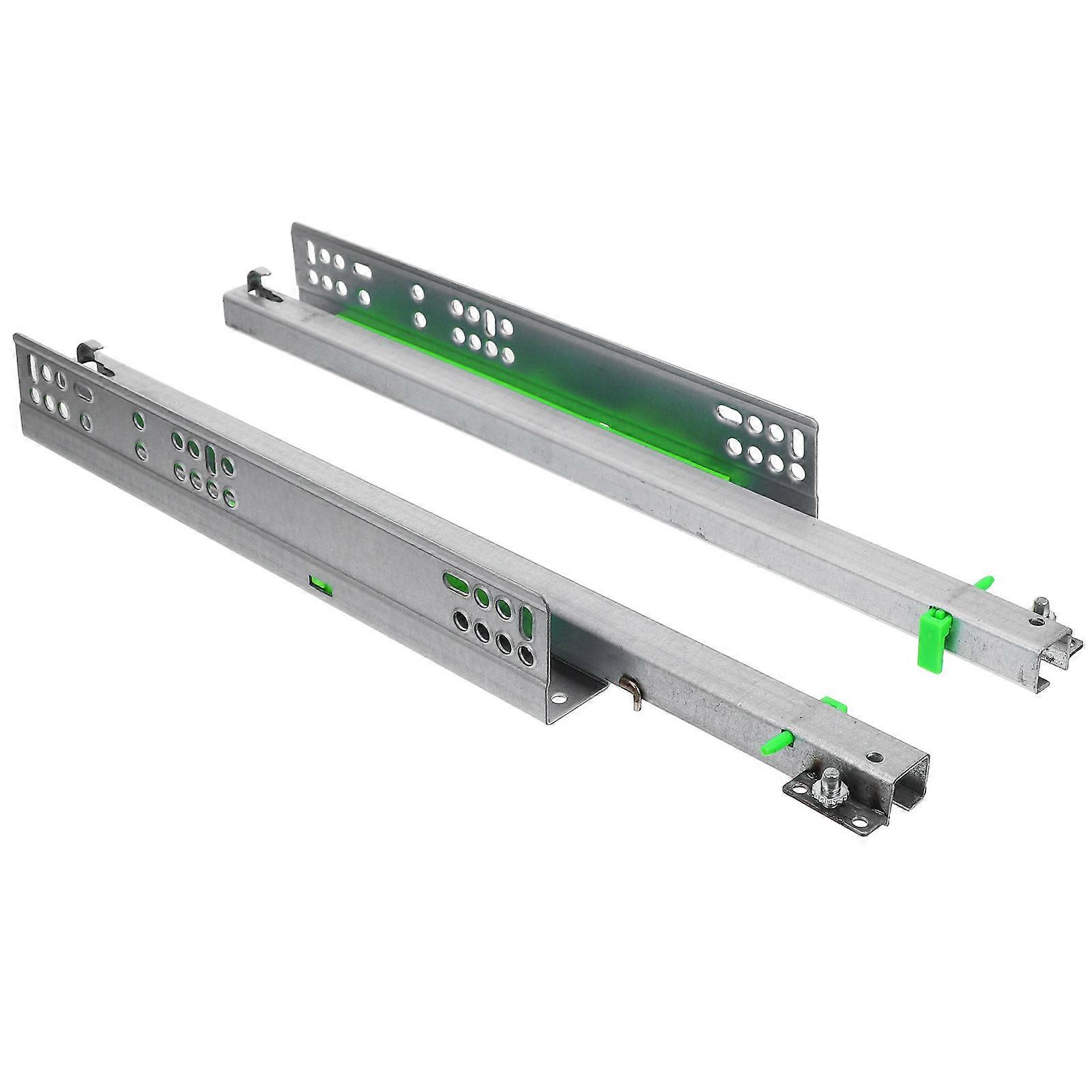Frictionless Drawer Slides Replacement For DIY Enthusiasts 16 Inch Length In Silver With Low Noise Operation 1 Pair