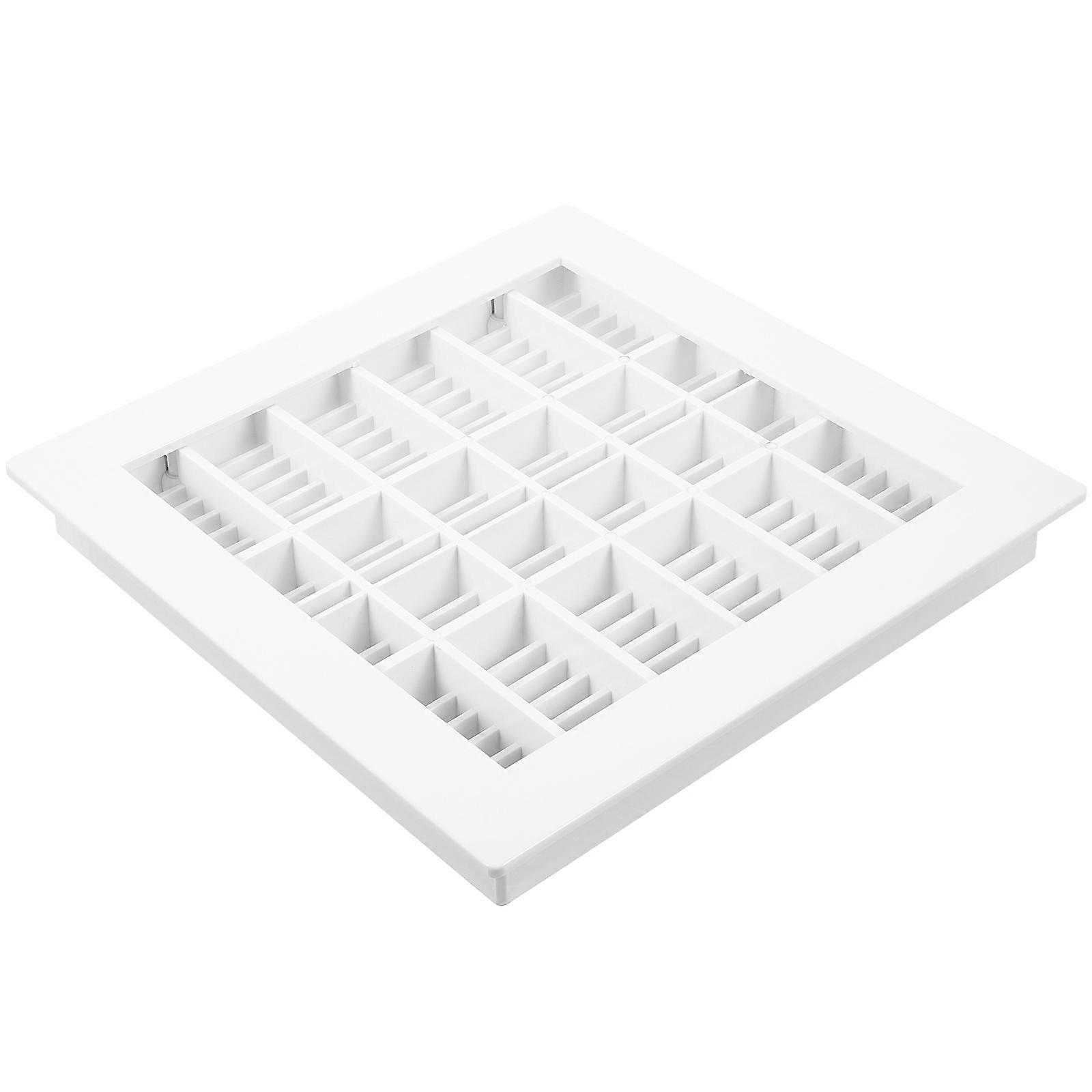 White Plastic Pool Drain Cover for Outdoor with Square Design and Optimal Water Circulation 6.5"x6.5"