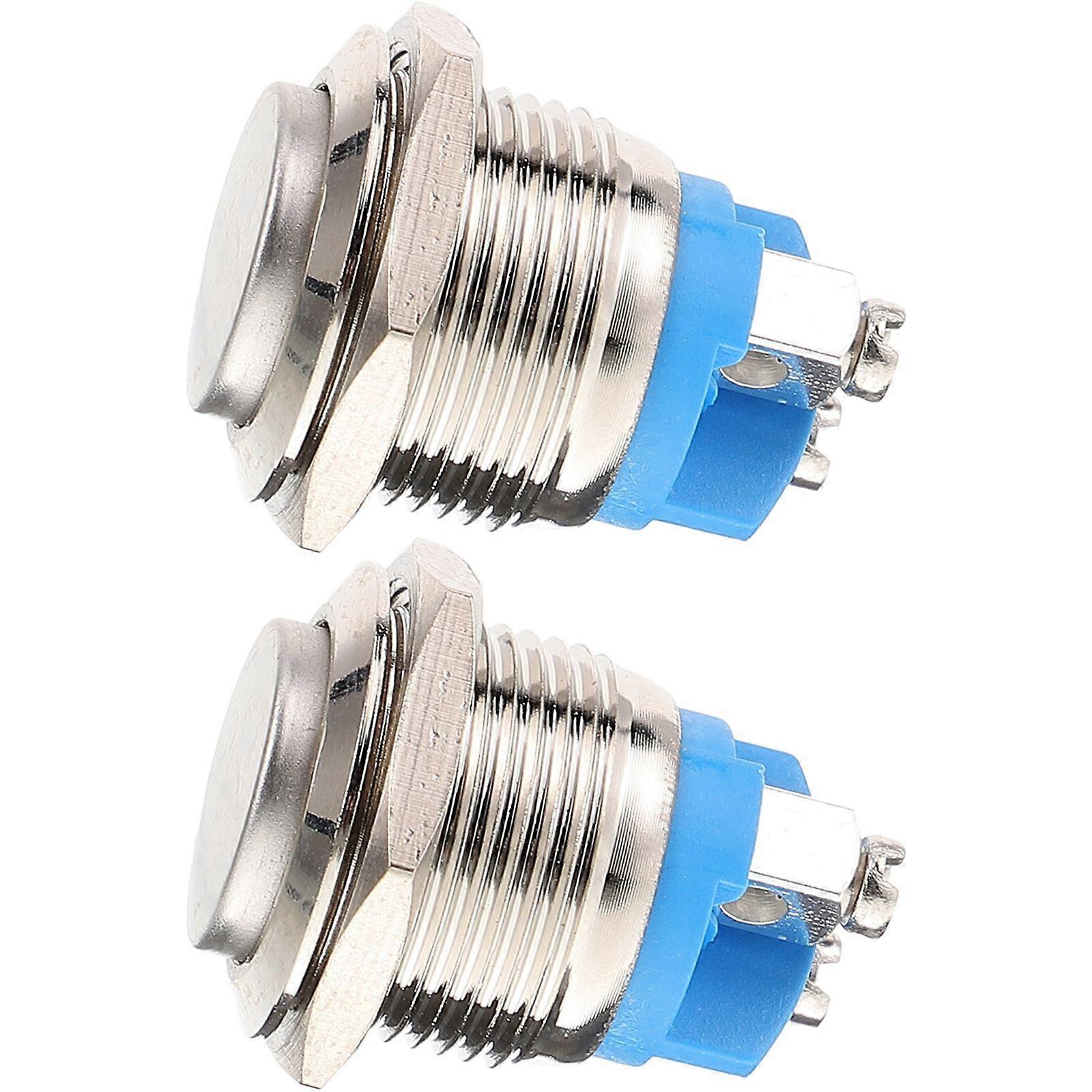 2pcs Doorbell Button Self-resetting Ringer Chime Door Bell Button Only Supply