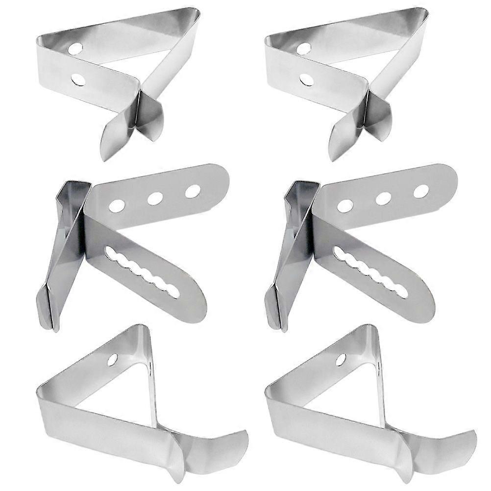 6Pcs Stainless Steel Thermometer Probe Clip Holders Practical Coffee Cup Clips