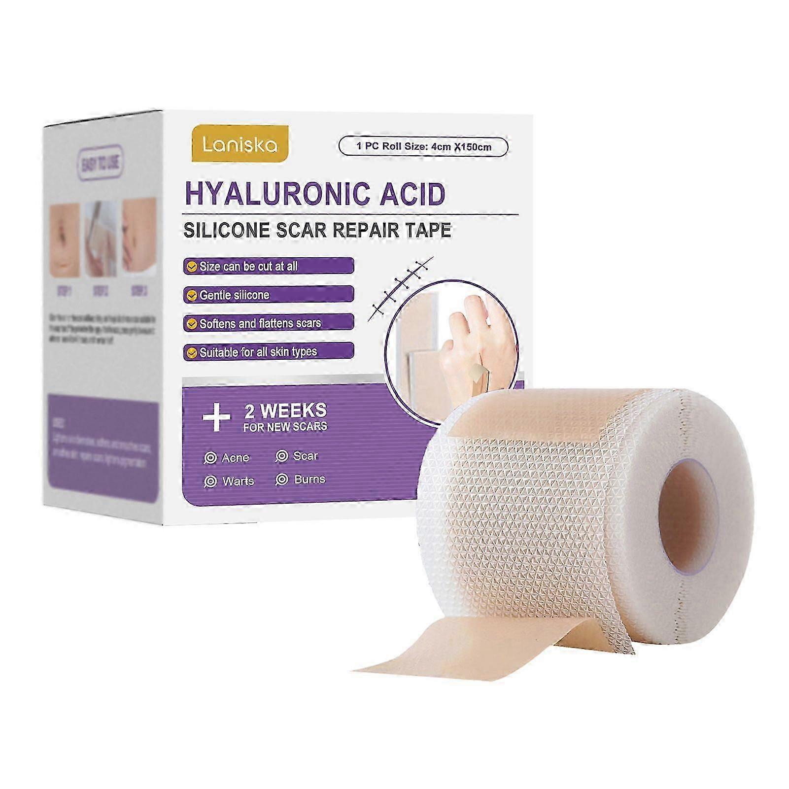 Medical-Grade Silicone Scars Tape for C-Section Acne Old Scars Stretch Marks Reusable Effective Removal Strips