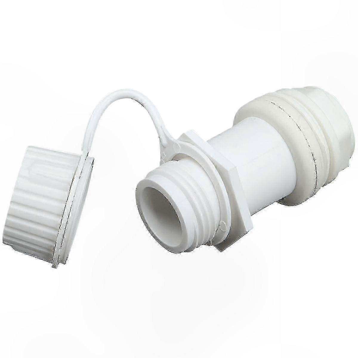 White Replacement Threaded Drain Plug for Coolers and Containers