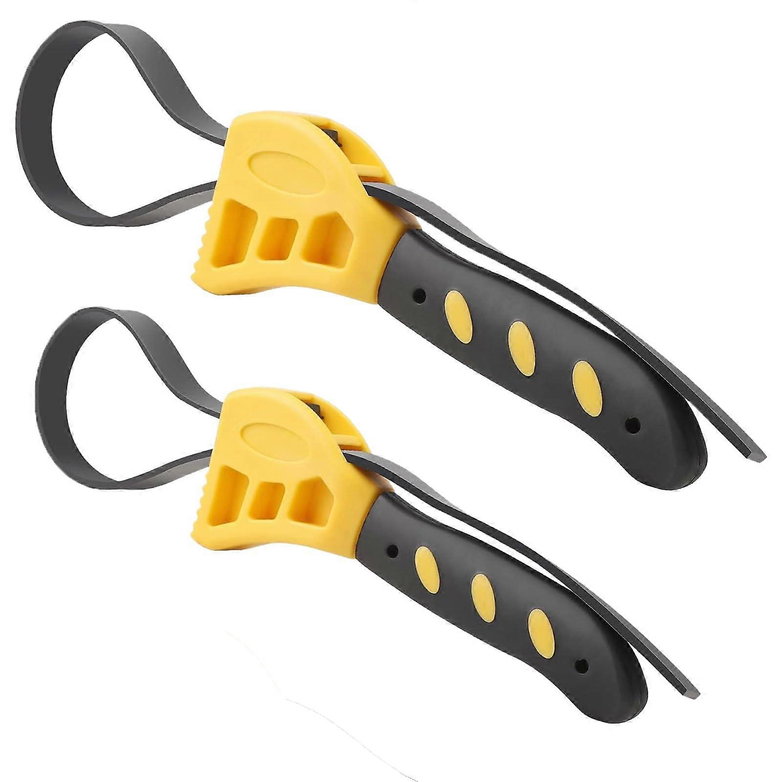 Pack of 2 Belt Wrenches 600 mm and 800 mm Universal Adjustable up to 200 mm