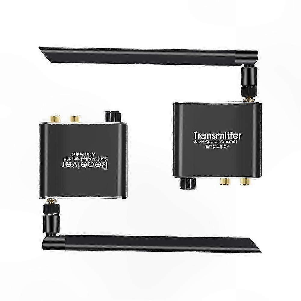 2.4G Wireless o Transmitter and Receiver Adapter for TV Computer DVD CD with 3.5mm R/L Connection up to 50M Range