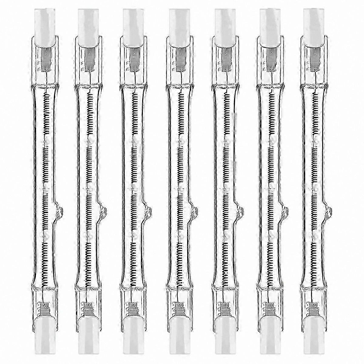 Ampoules halogènes R7s à intensité variable, pack de 7 lampes linéaires au tungstène, solution d’éclairage 118 mm 150 W 230 V pour la maison et le bureau