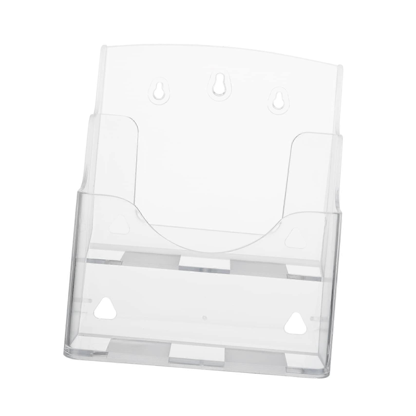 Stackable Desk Organizer Shelf Acrylic Display Stand for Magazines Books and Documents