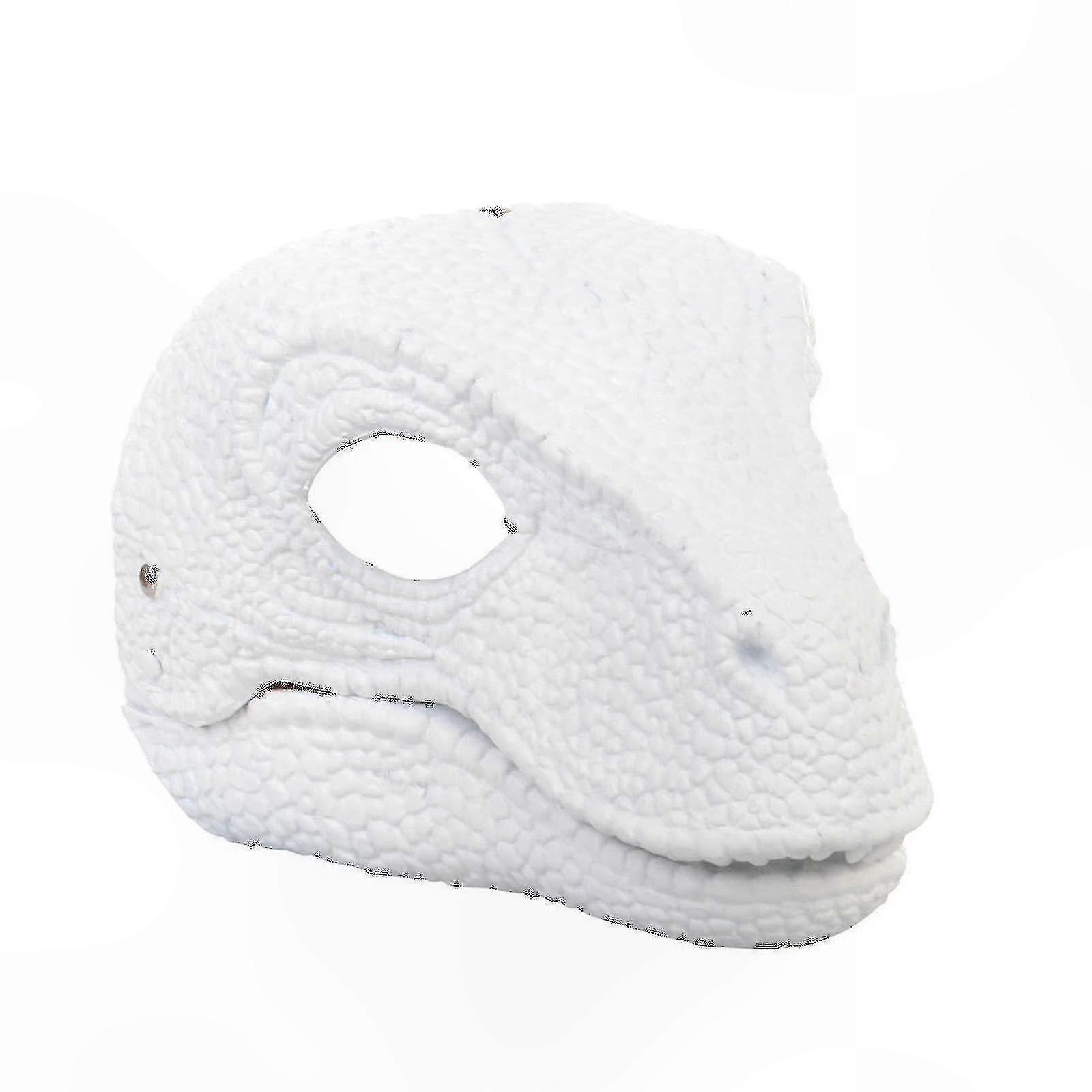 Jurassic Themed Dinosaur Masks with Moving Jaws, Velociraptor and T-Rex Headgear Toy Set for Kids Role Play Fun