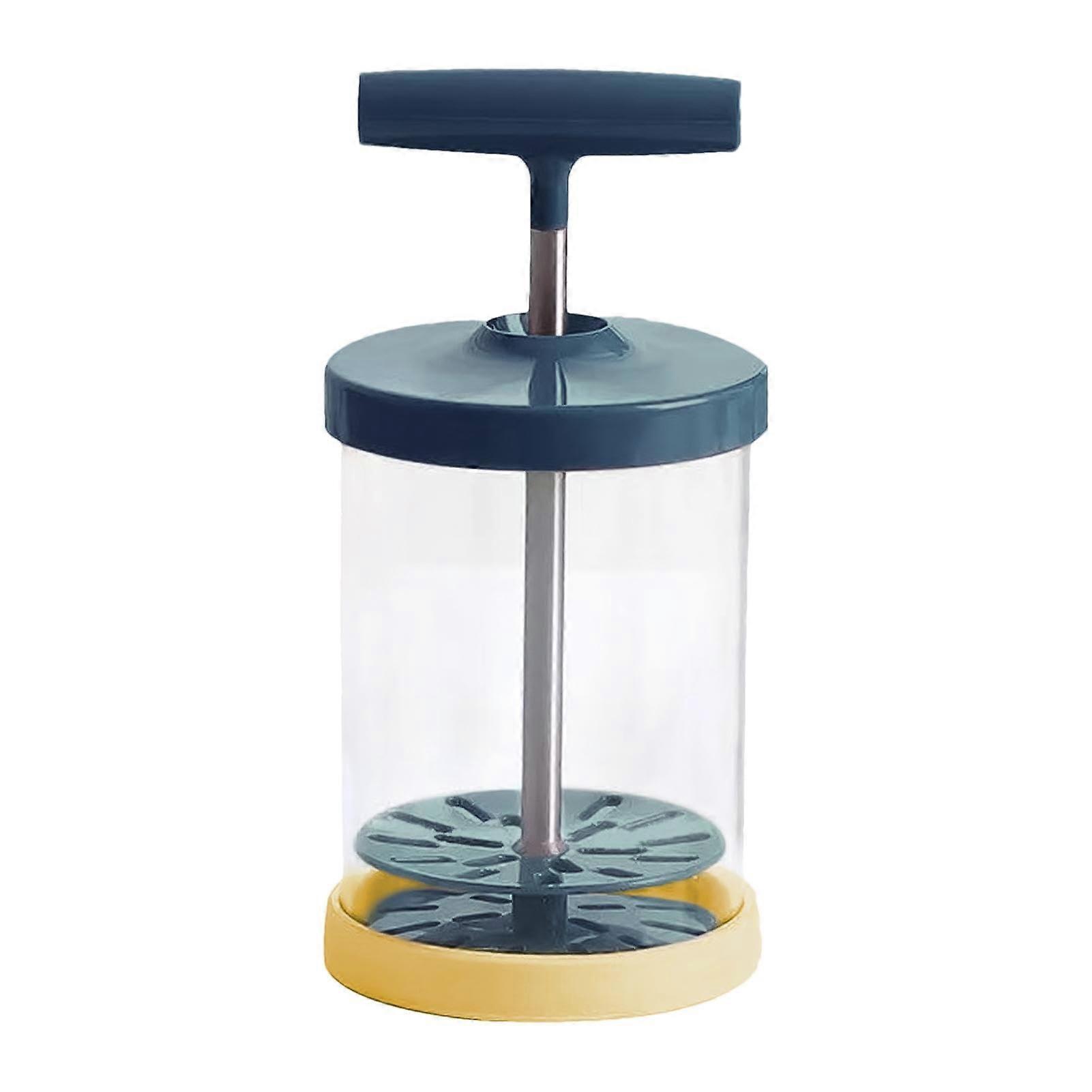 Manual Whipped Cream Dispenser with Ergonomic Handle  Efficient Whisking Blue