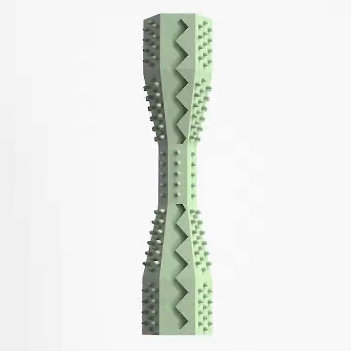 Durable Dog Chew Toy –  Dispensing Toothbrush Stick – Interactive Puppy Teething Toy – Teeth Cleaning  Gum Massage  Sage