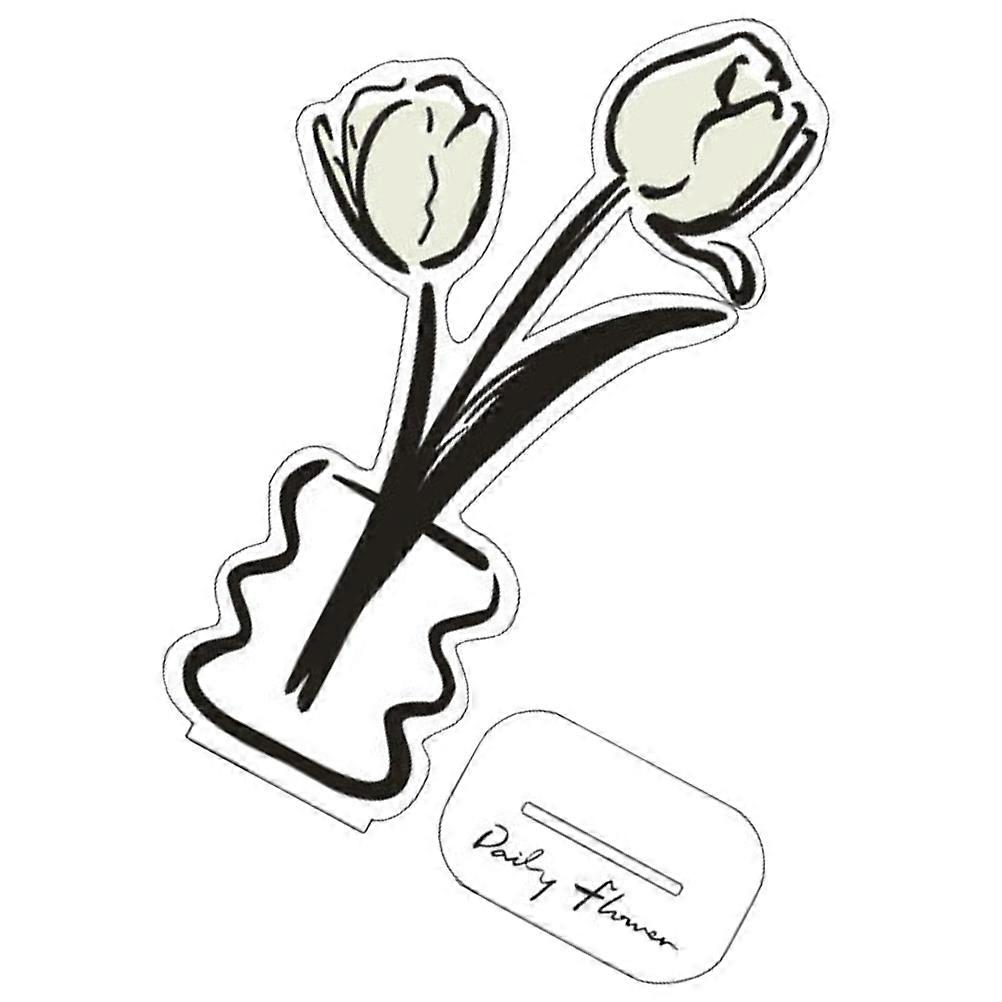 Acrylic Tulip Photo Clip for Memo Holder and Picture Display Stand Assorted Color
