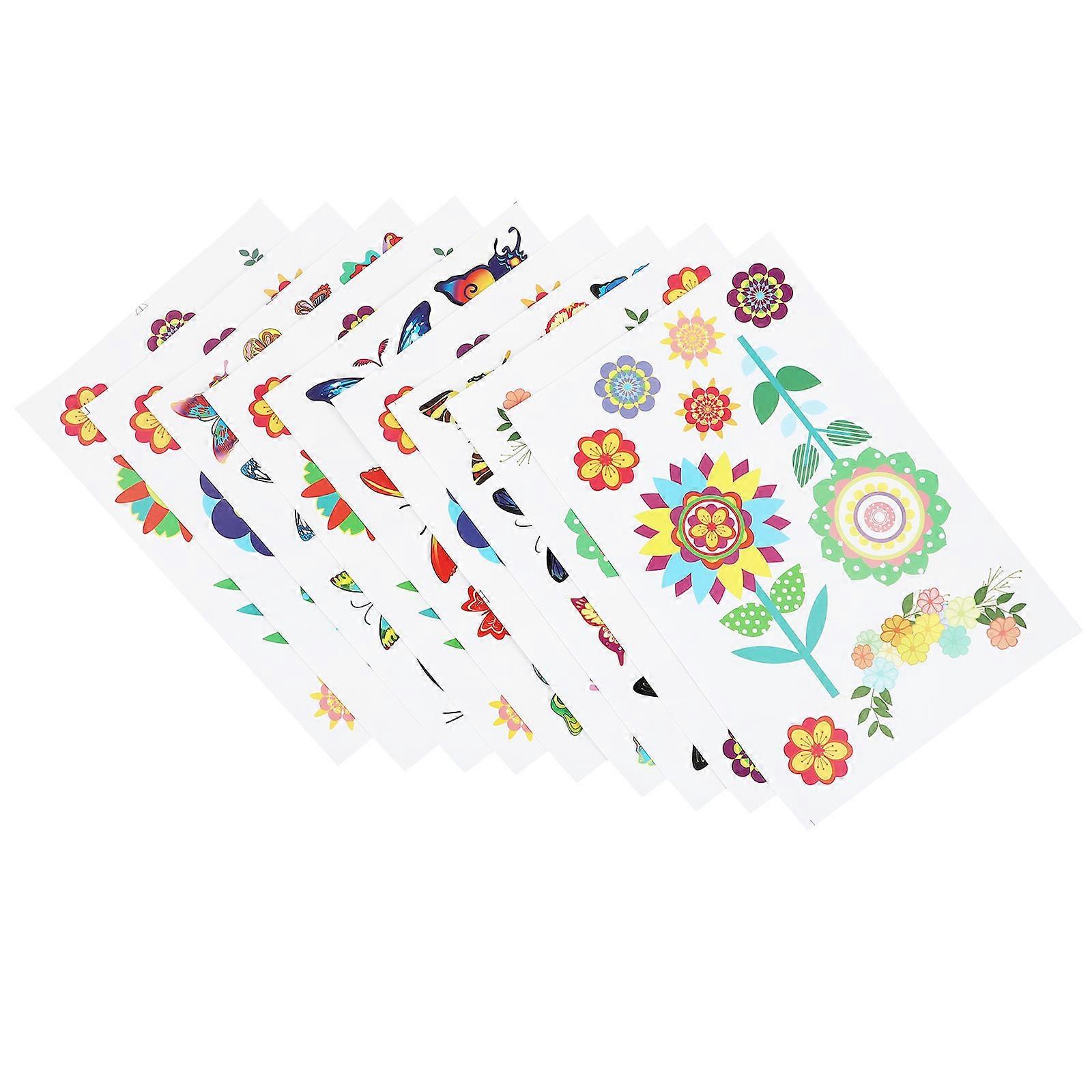 Glass Decor Stickers Butterflies for Art Room Made from Pvc Assorted Color Waterproof 9sheets
