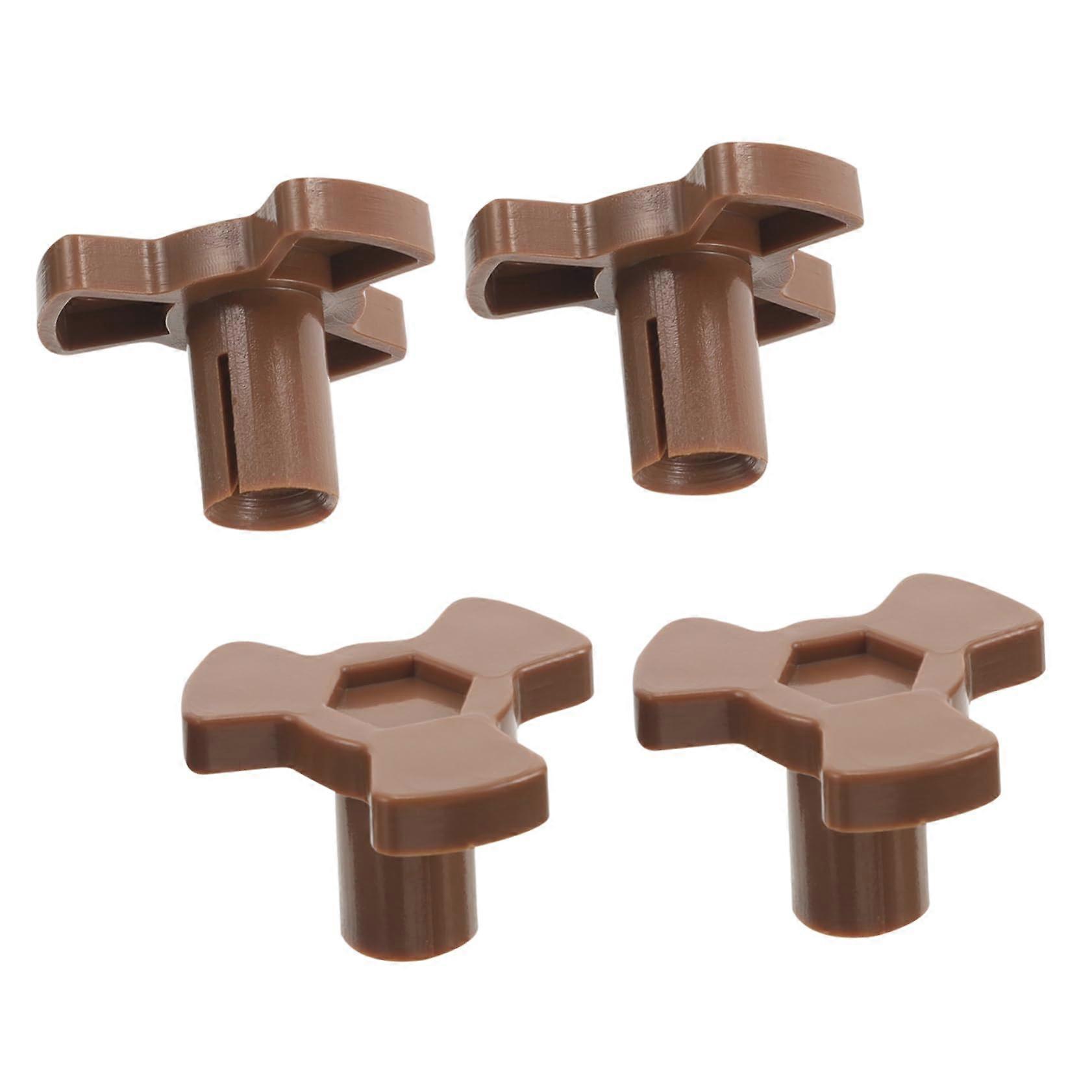4pcs Microwave Turntable Roller Coupler Shaft Replacement Parts for Microwave Oven Tray Easy Install and WearResistant Coupler Support