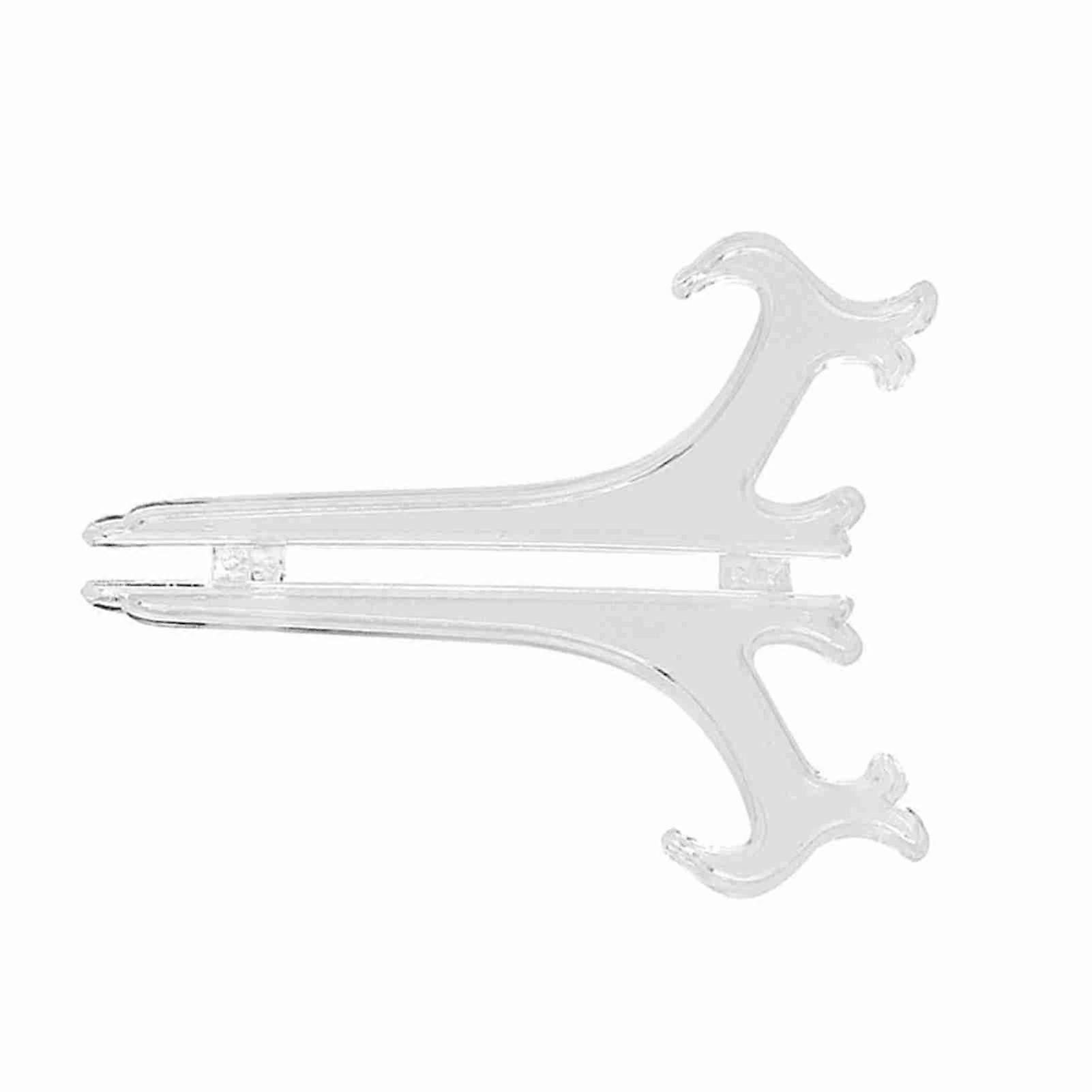 10pcs White Plastic Folding Plate Holders Adjustable Display Stands