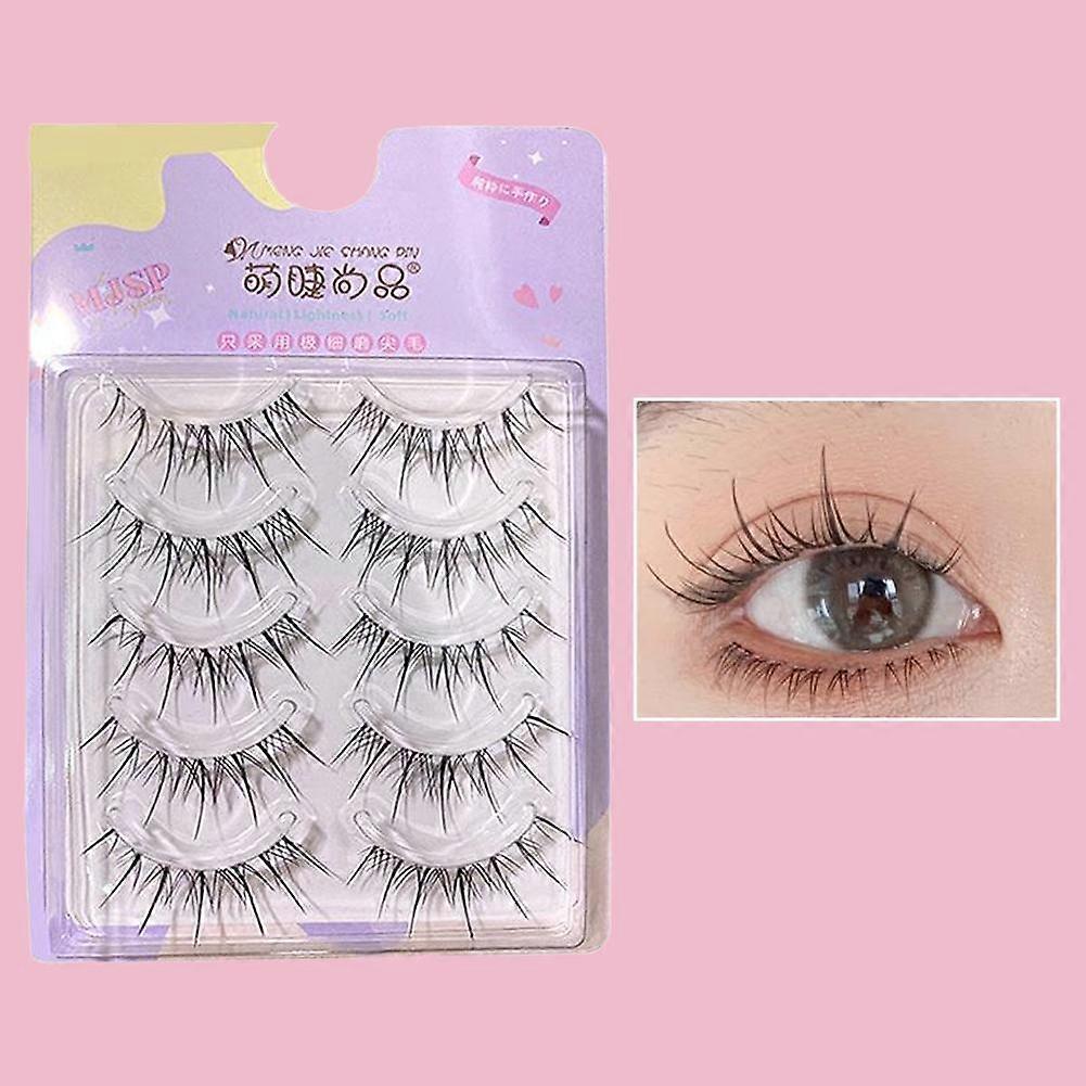 Transparent thin-stem false eyelashes,Ultra-natural,all-day wear without burden