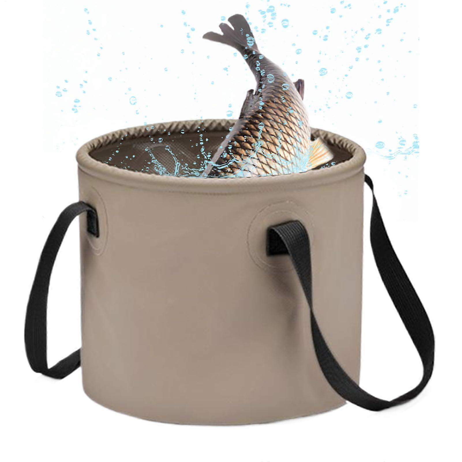 Foldable Bucket Water Buckets for Fishing and Gardening | Waterproof Folding Water Container with Handles, 10L Capacity