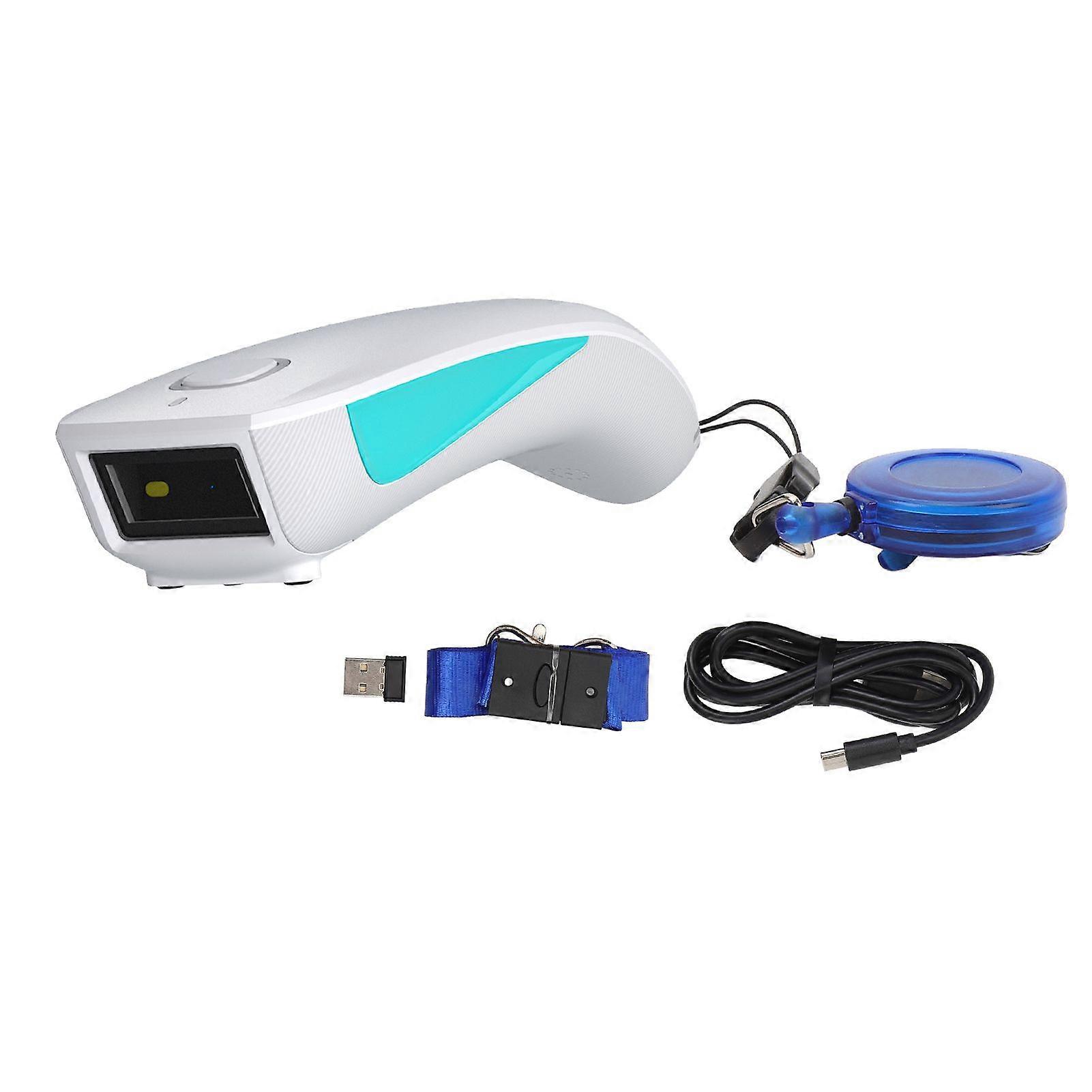 Handheld Barcode Scanner Portable 1D 2D Code Reader USB BT 2.4G Connection for Supermarket Pharmacy Bookstore