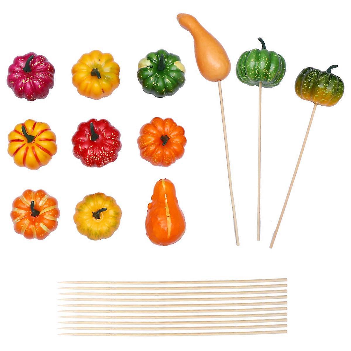 12Pcs Assorted Color Simulated Pumpkins For Halloween Festivities With Decoration Function