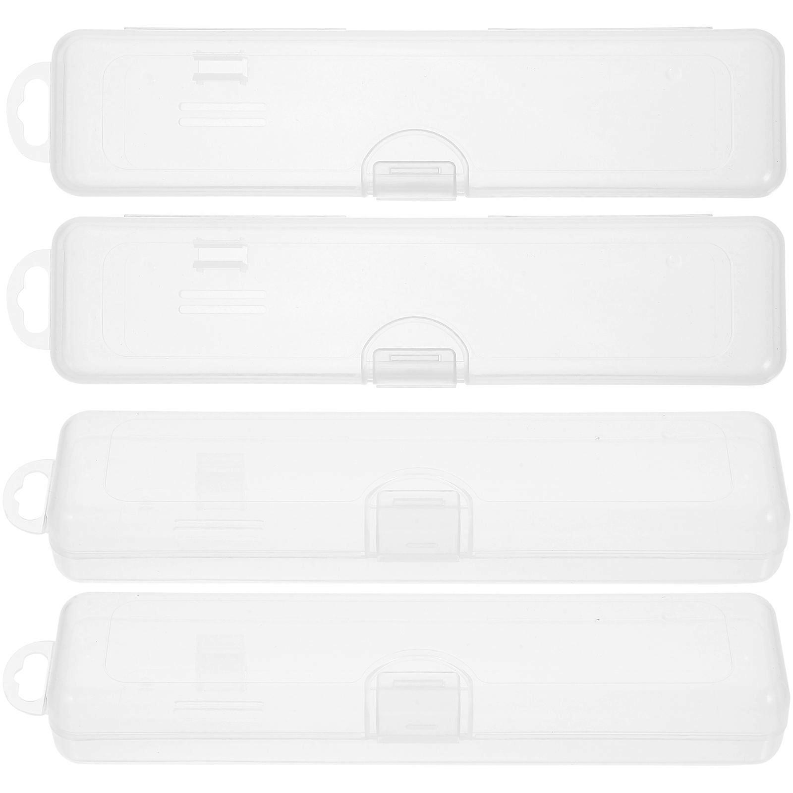 Portable Toothbrush Case for Travel Made of Plastic Transparent Color Compact and Lightweight Ideal for Storage Use