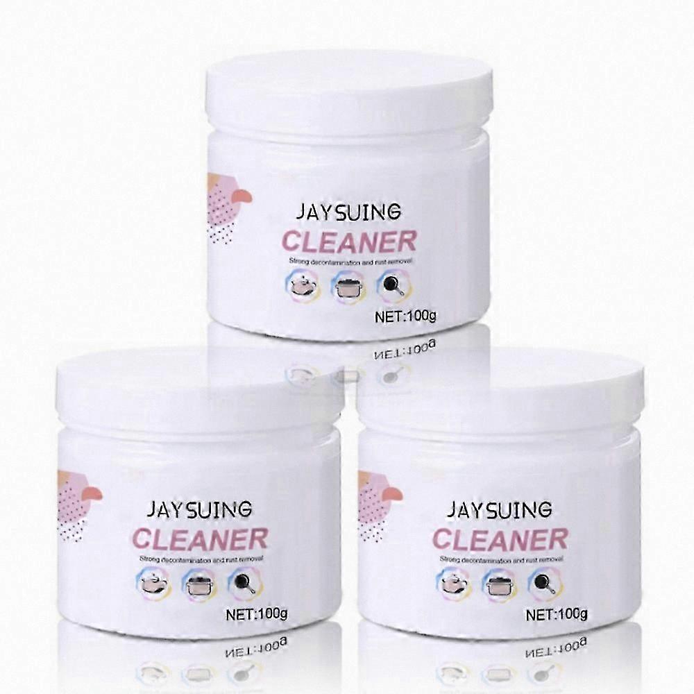 3-Pack Instant Cleaning Powder for Kitchen, Multi-Purpose Foam Rust Remover Solution