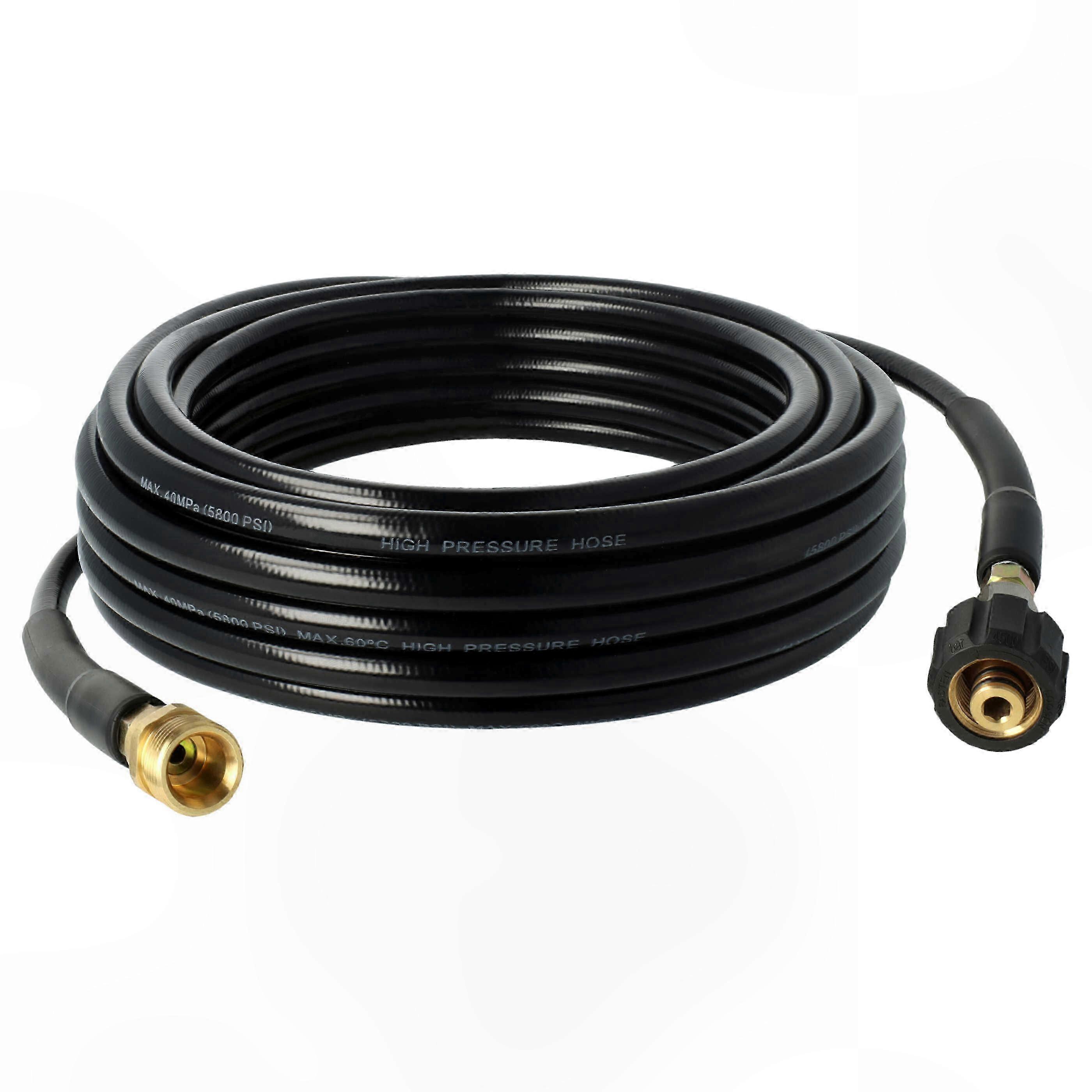 10m Extension Hose with M22 x 1.5 Thread for High Pressure Washers Compatible with K2.90 M, K2.91 MD T50 Models - Black