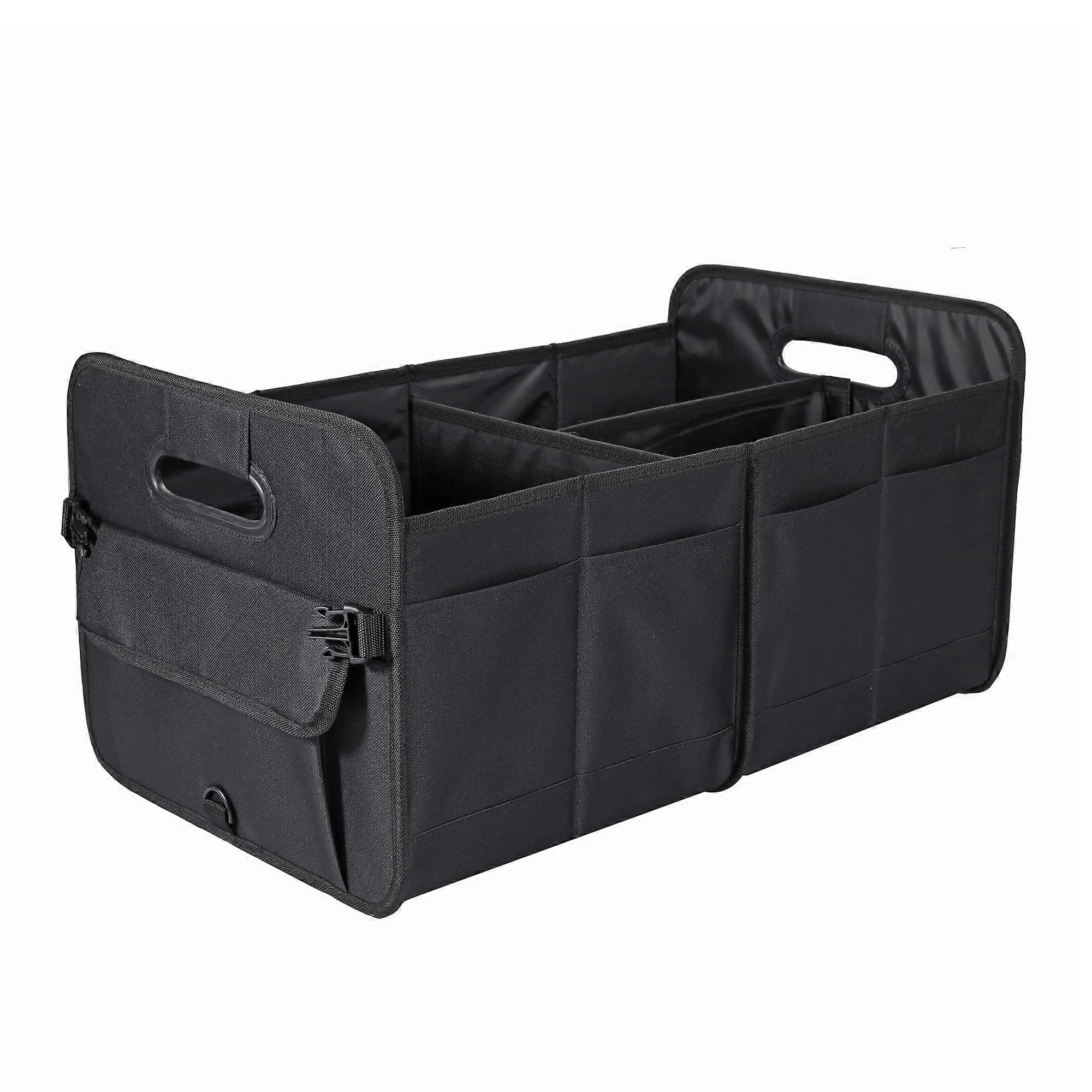 Car Boot Organiser For Toyota Aygo 2005, Foldable MultiCompartment, Durable Trunk Organizer Bag, Black