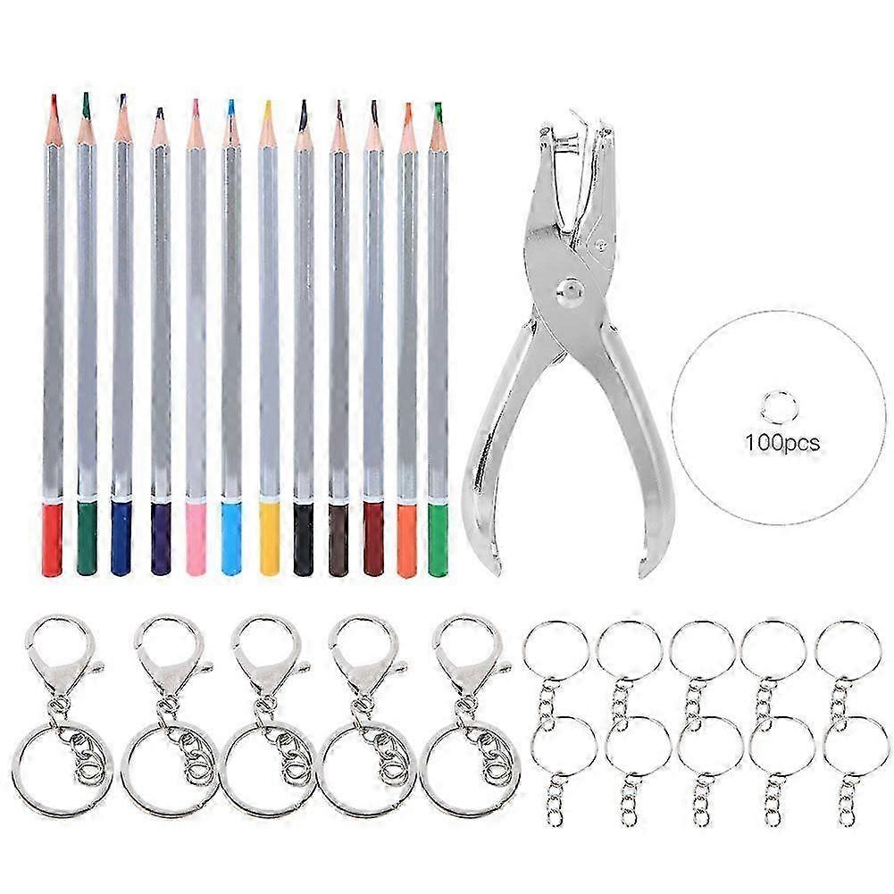 2025 أحدث طراز مجموعة أفلام قابلة للتقلص بالحرارة 12 لونا أقلام رصاص ثقب ناخس DIY