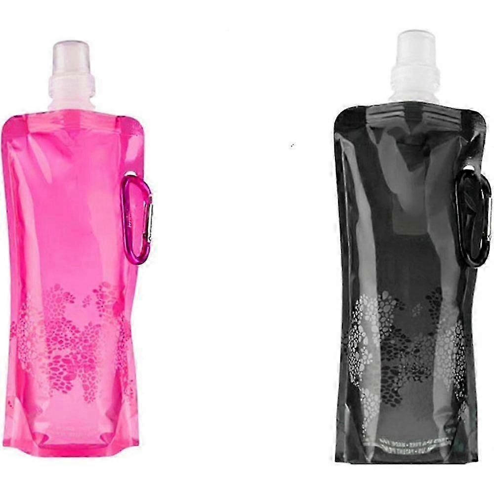 Mjuk vattenflaska för vandring - Hopfällbar bärbar vattenpåse