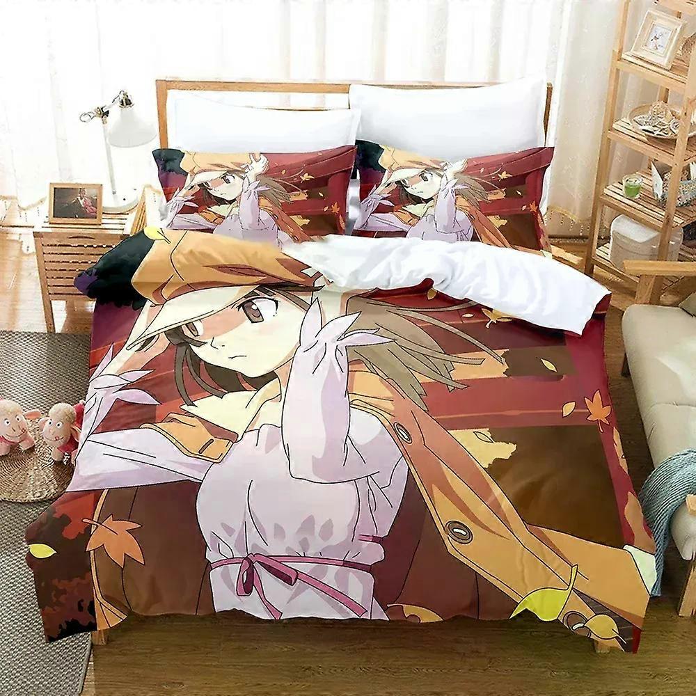 TE1731 Druk 3D Zestaw pościeli Bakemonogatari Pojedynczy Twin Full Queen King Size Poszwa na kołdrę dla dorosłych Chłopcy Sypialnia Anime