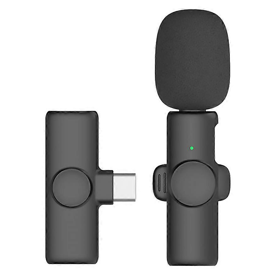 K2 Type-C Wireless Lapel Microphone Plug and Play Noise Reduction Lavalier Mic for Live Interview Mo