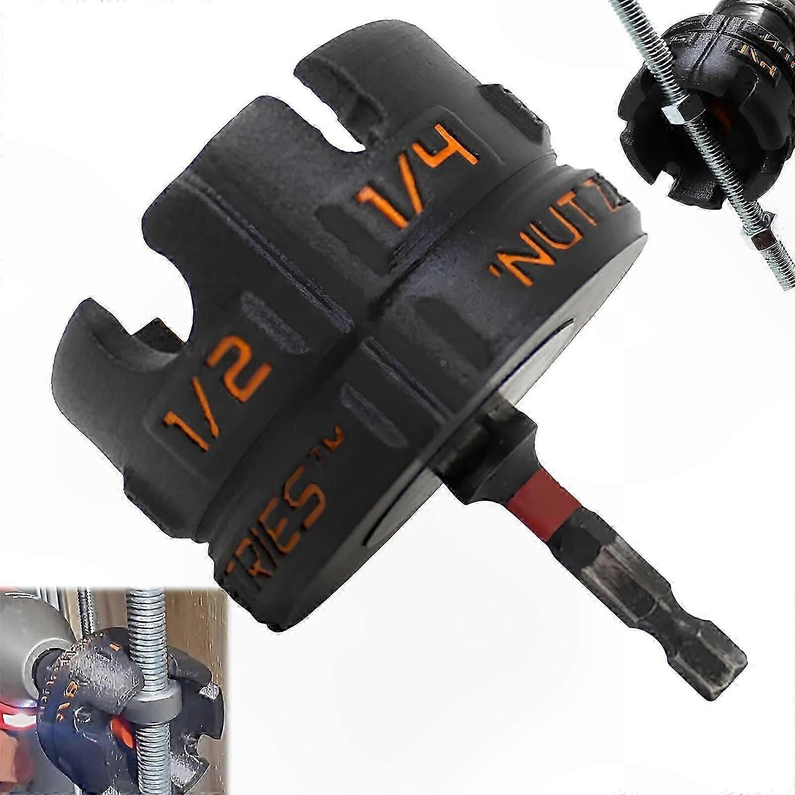 Nut Driver with Hex Shank for 1/4", 3/8", 1/2" Threaded Rods