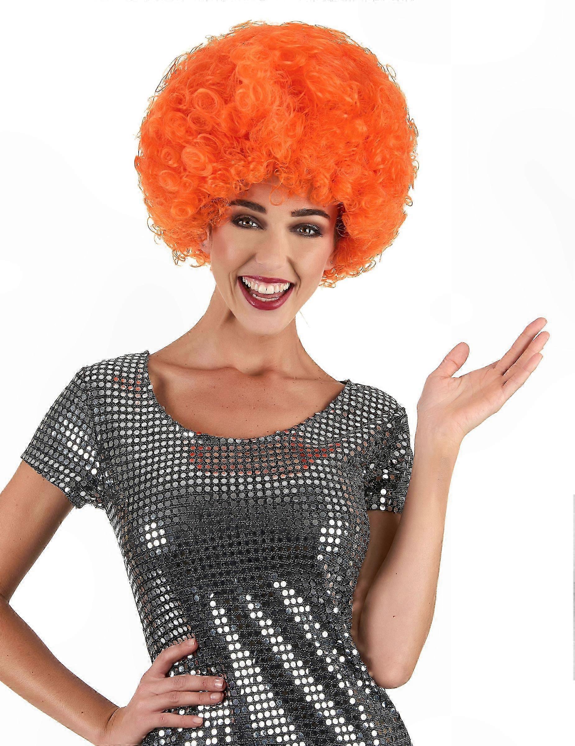 Orange Clown Wig for Adults with Comfort Fit Design