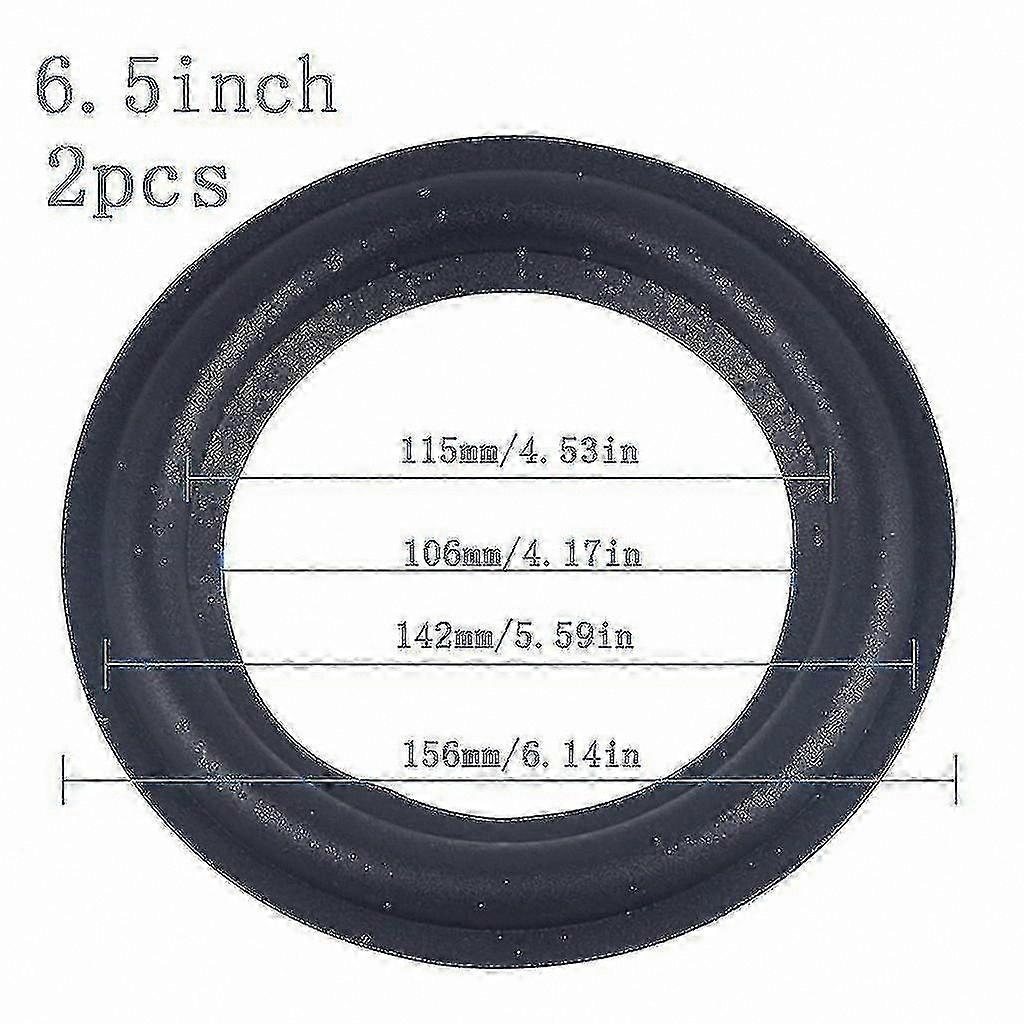 2-Pack Foam Ring Rubber for Speaker Loudspeaker Replacement Parts