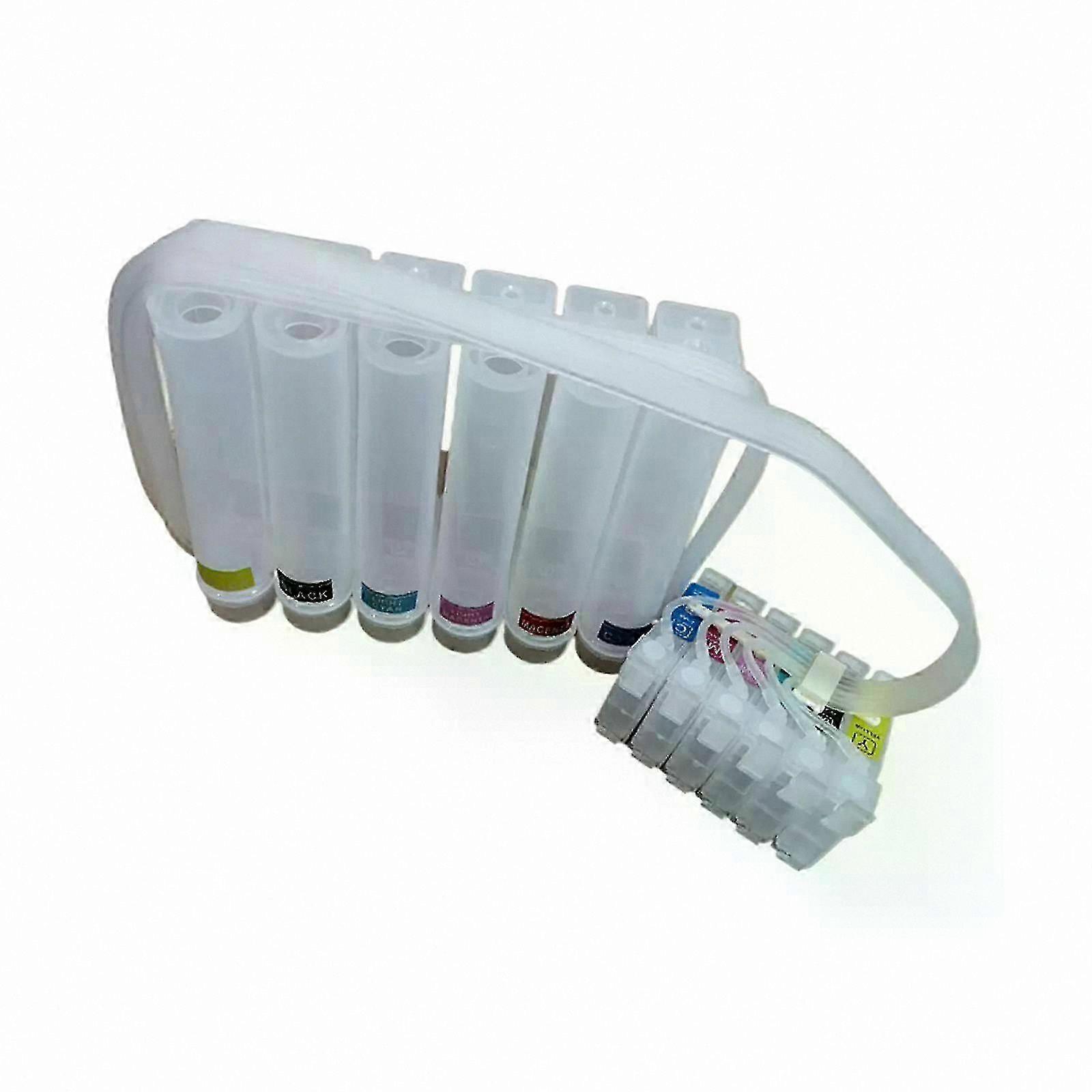 Refillable Ink Supply System, 6-Color 80ml Continuous Ink Kit for DIY Printing Solutions