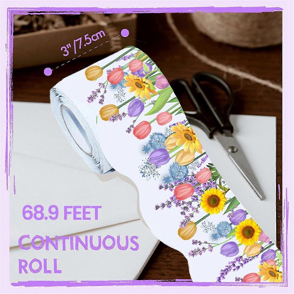 1 Roll Bulletin Board Border Floral Bulletin Border Tulip Flower Trim
